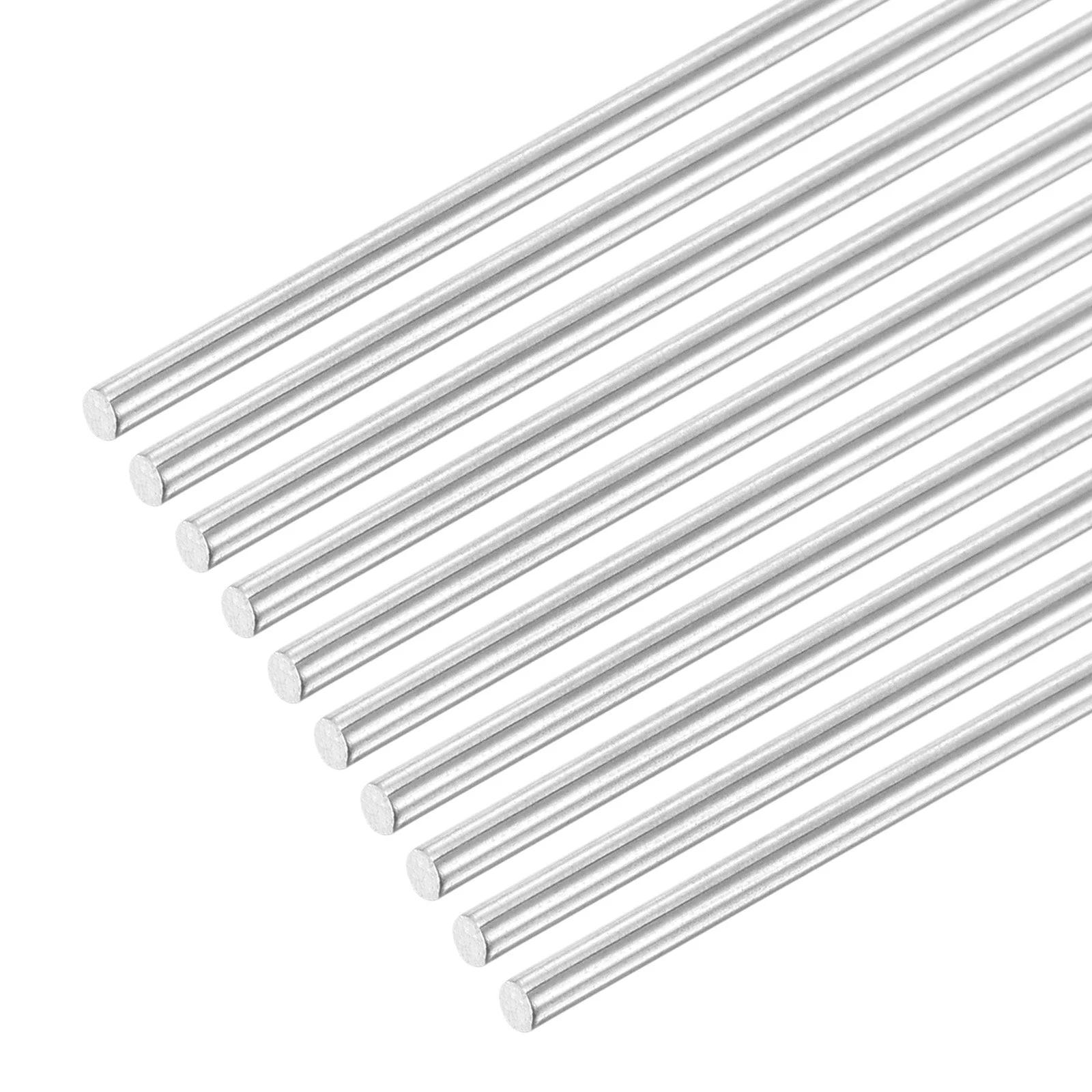 304 Stainless Steel Round Rods, 1.5mm x 320mm Solid Shaft Rods for DIY Craft Model Car Helicopter Airplane, Pack of 10