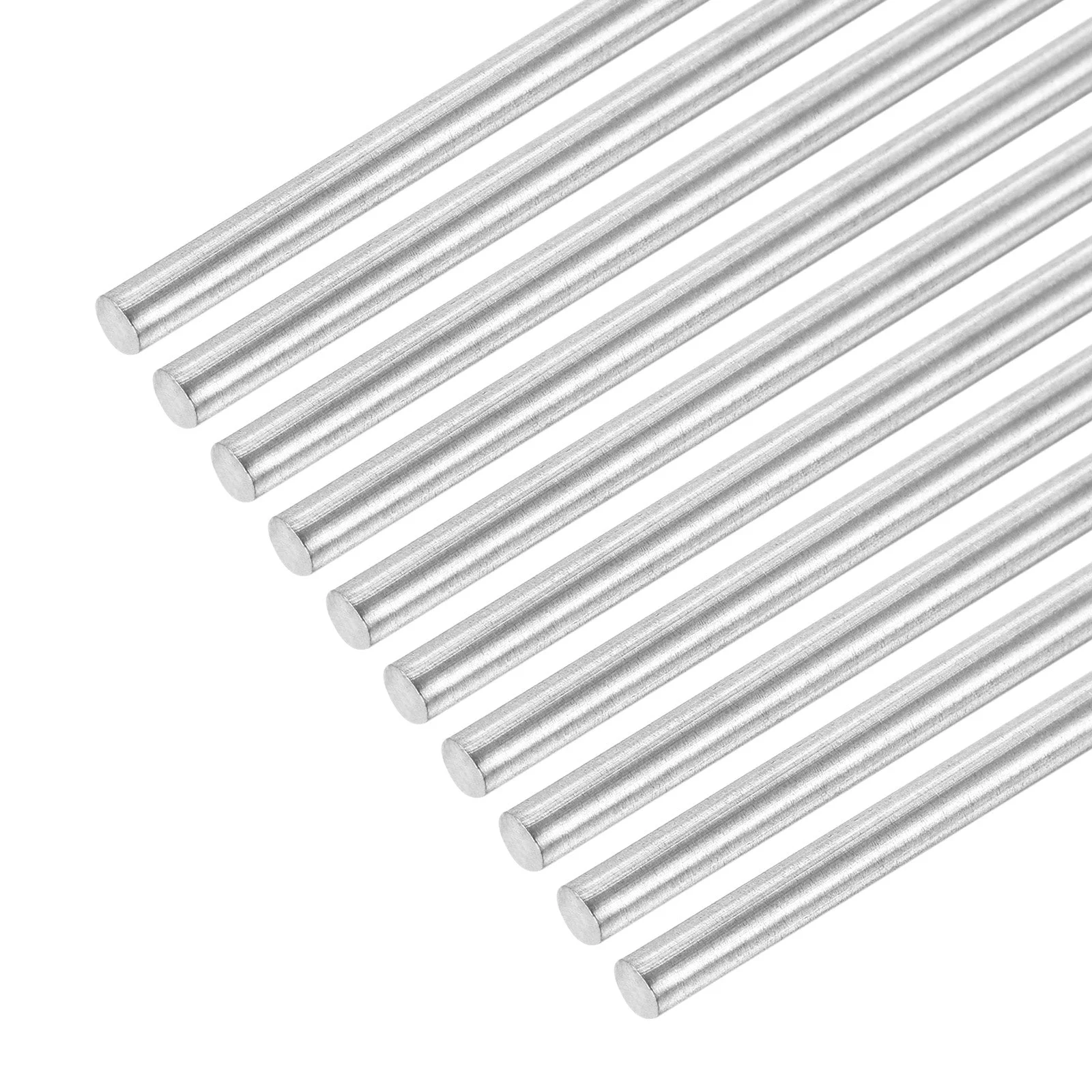 10pcs 304 Stainless Steel Round Rods, 4mm x 240mm Solid Shaft Rods