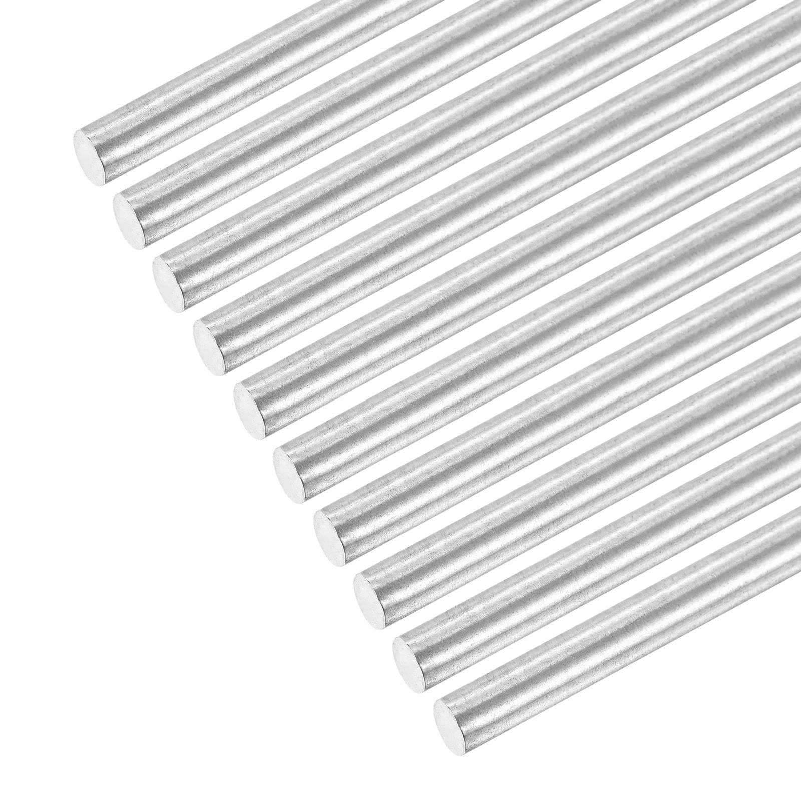 304 Stainless Steel Round Rods, 6mm x 120mm Solid Shaft Rods for DIY Craft Model Car Helicopter Airplane, Pack of 10