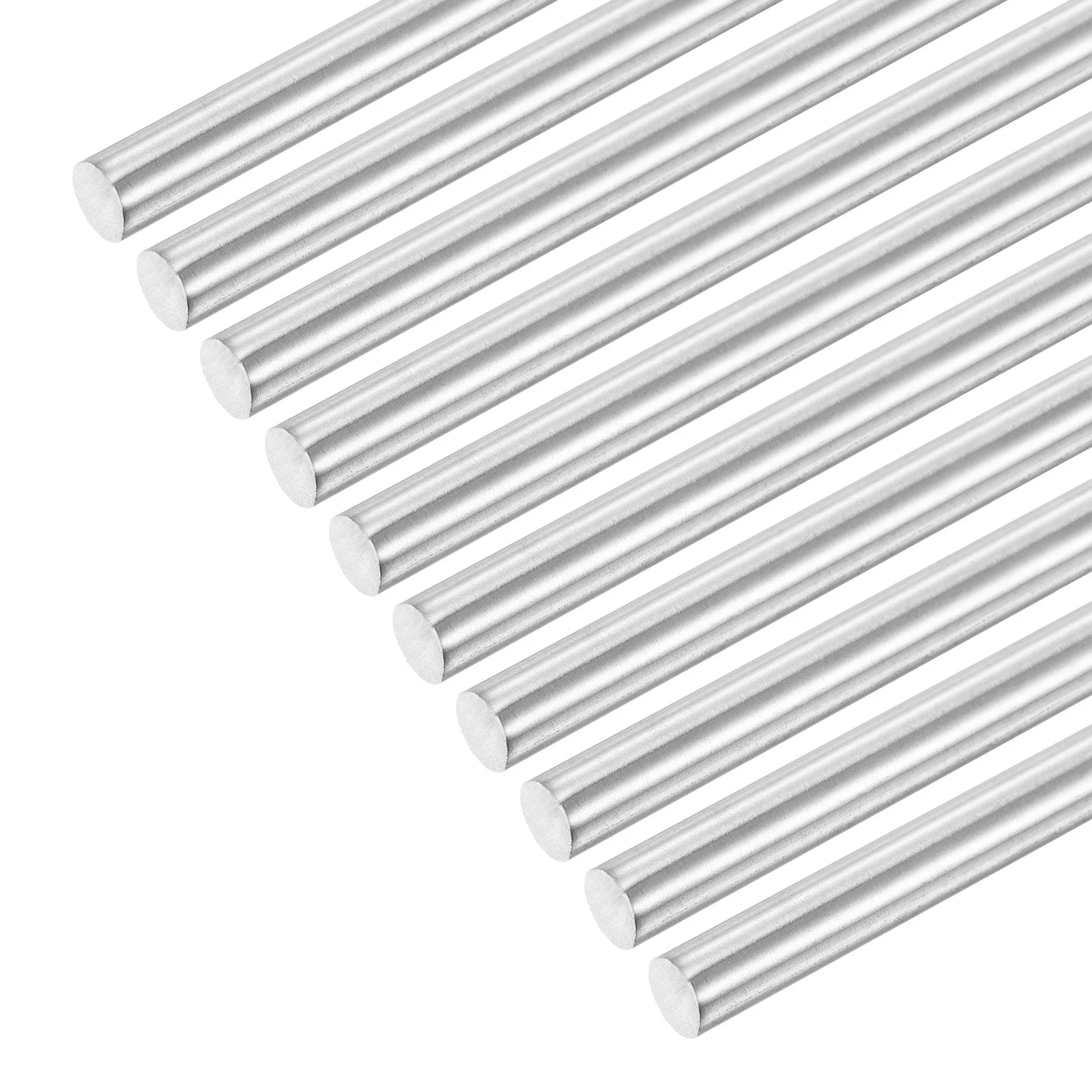 304 Stainless Steel Round Rods, 8mm x 240mm Solid Shaft Rods for DIY Craft Model Car Helicopter Airplane, Pack of 10