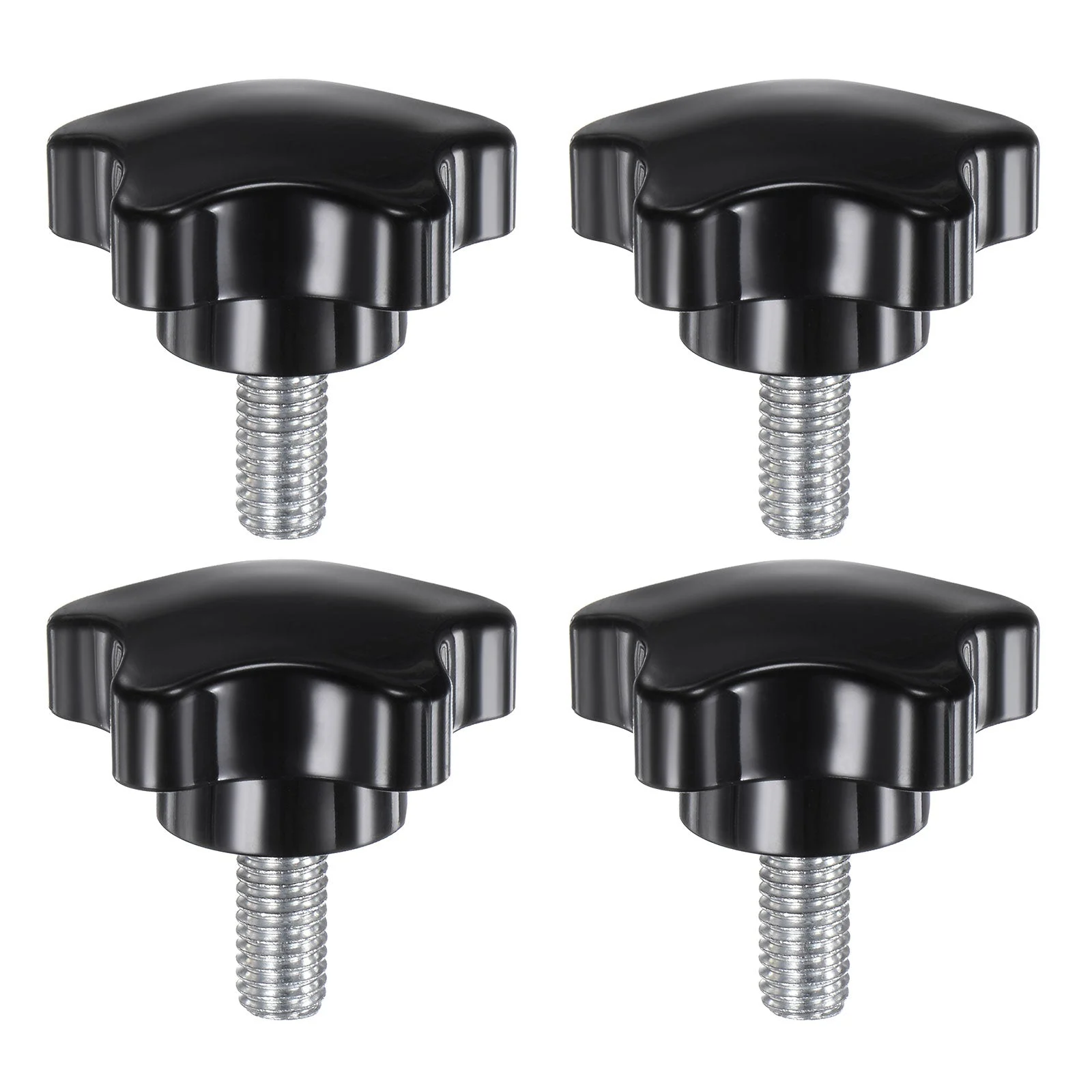 4pcs Star Clamping Knobs M8 x 16mm Metric Thread 39mm 5-Star Head Thumb Screws