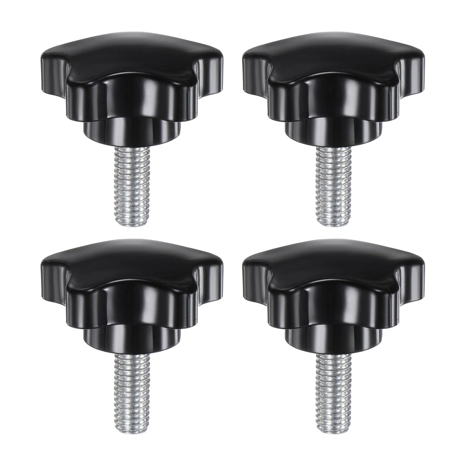 4pcs Star Clamping Knobs M8 x 20mm Metric Thread 39mm 5-Star Head Thumb Screws