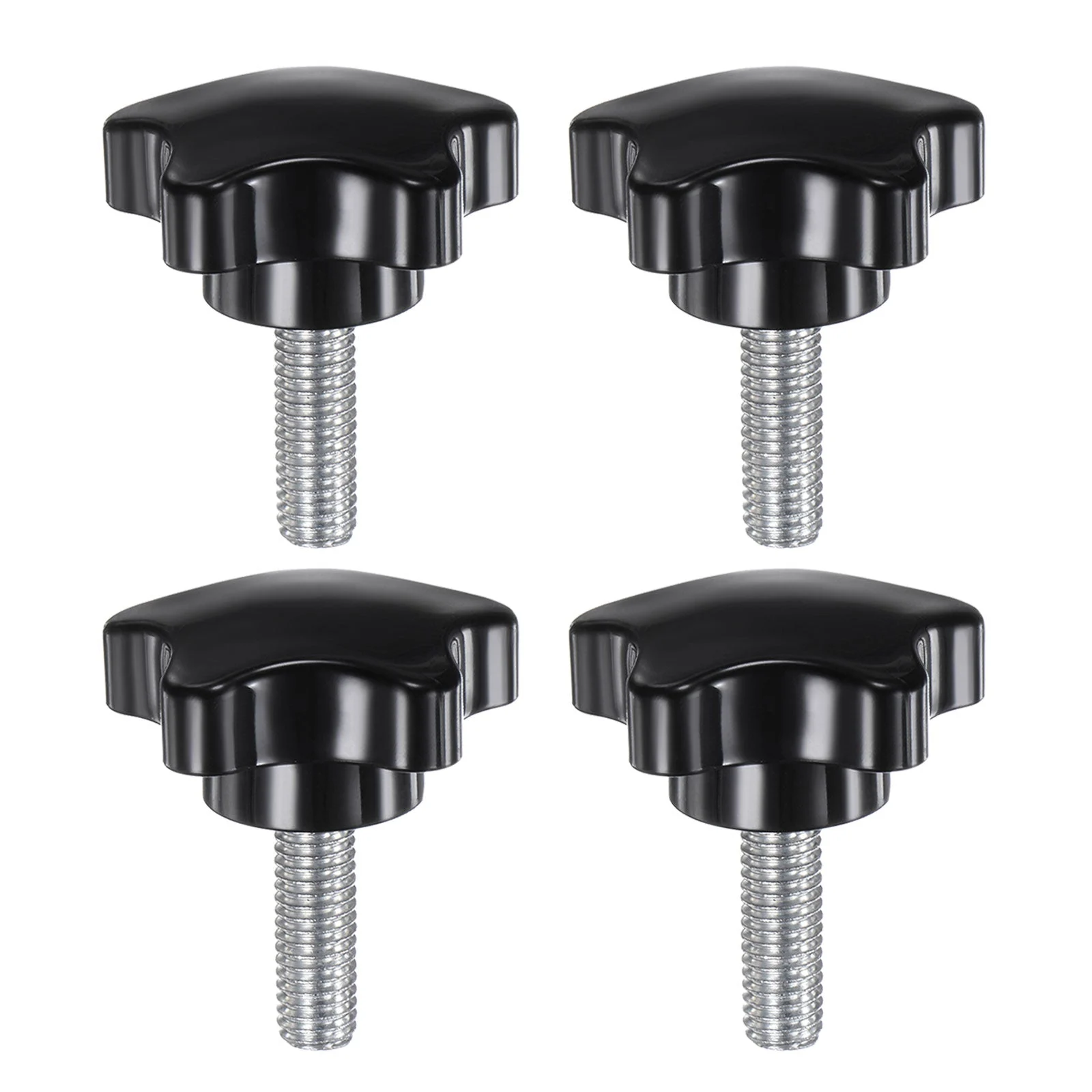 4pcs Star Clamping Knobs M8 x 25mm Metric Thread 39mm 5-Star Head Thumb Screws