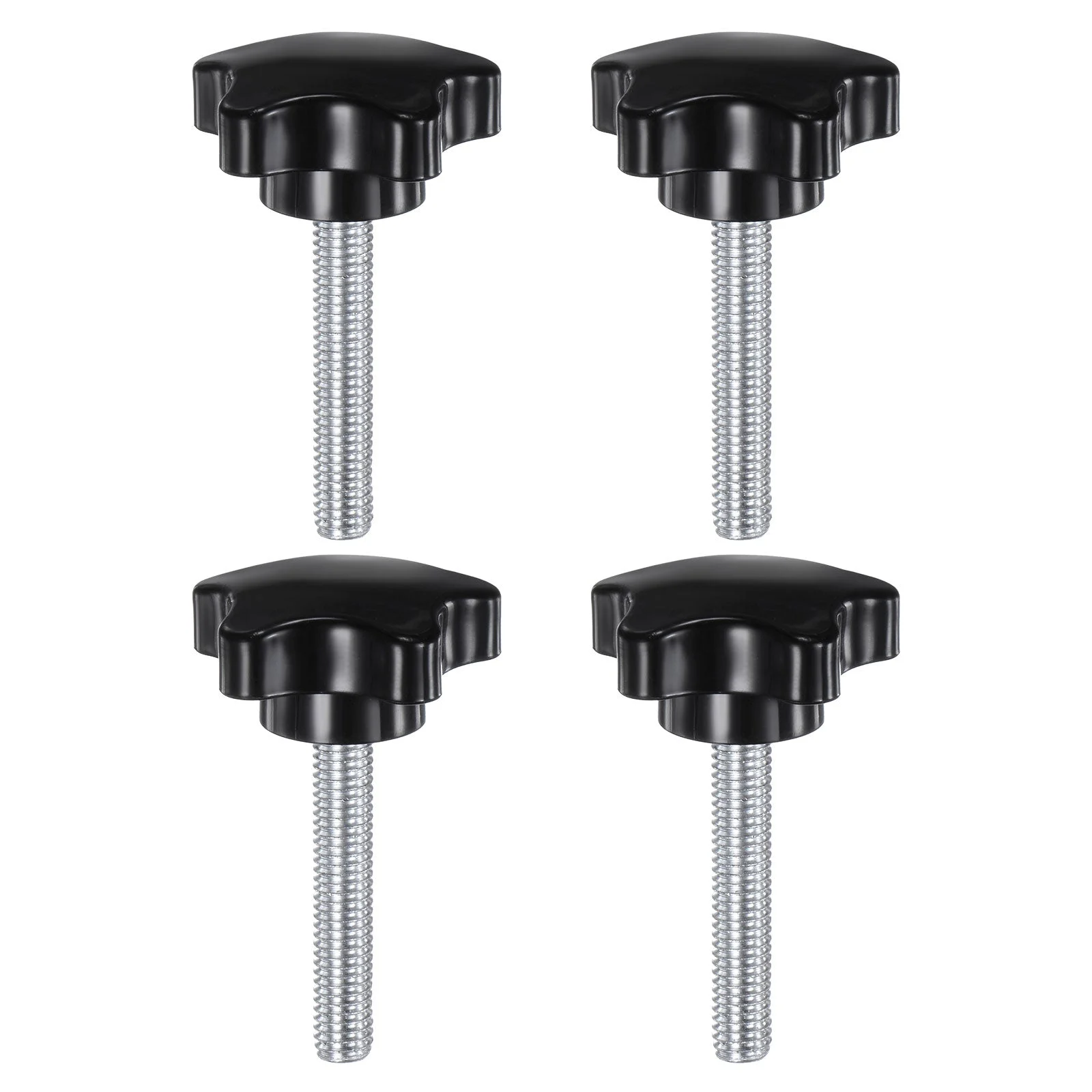 4pcs Star Clamping Knobs M8 x 45mm Metric Thread 39mm 5-Star Head Thumb Screws