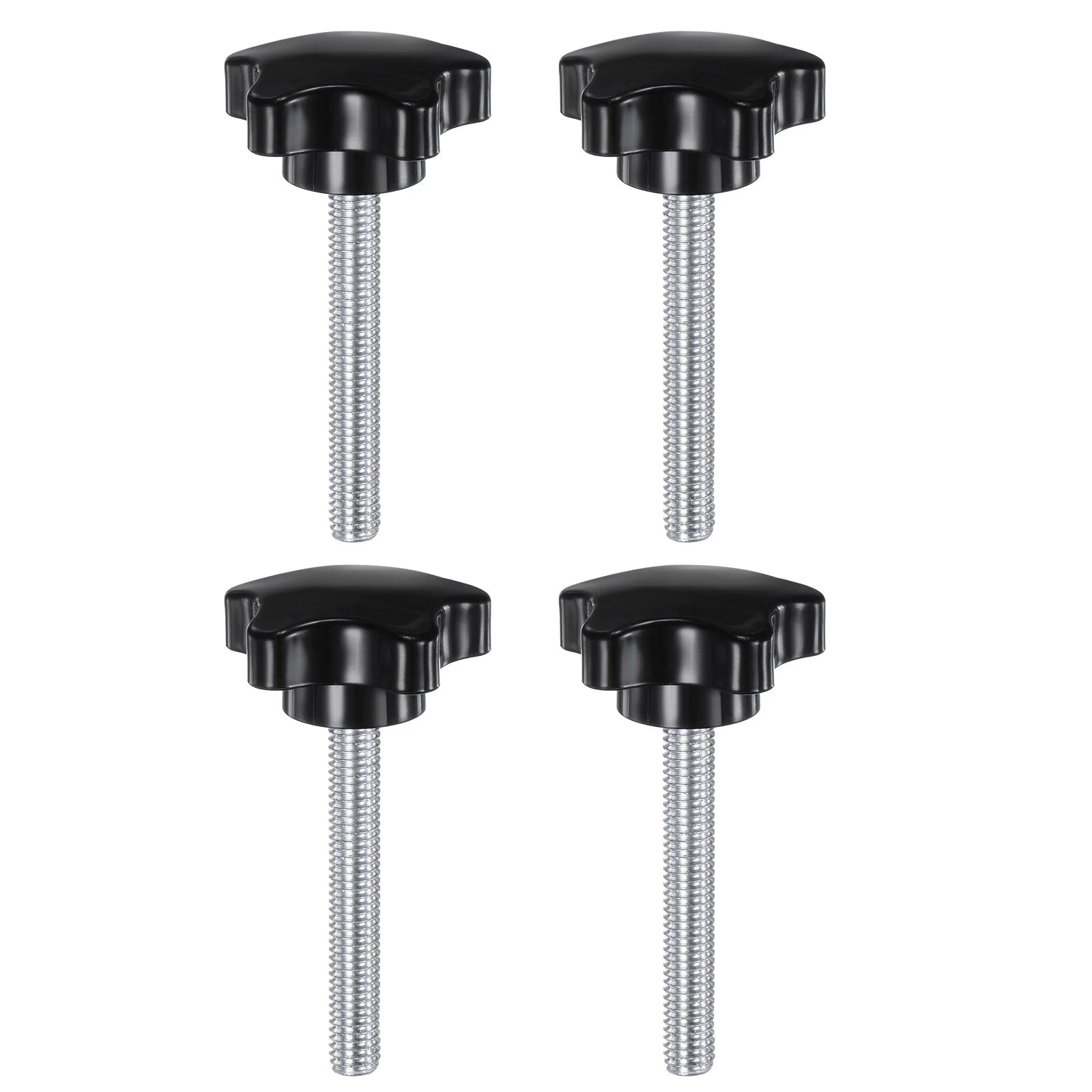 4pcs Star Clamping Knobs M8 x 60mm Metric Thread 39mm 5-Star Head Thumb Screws