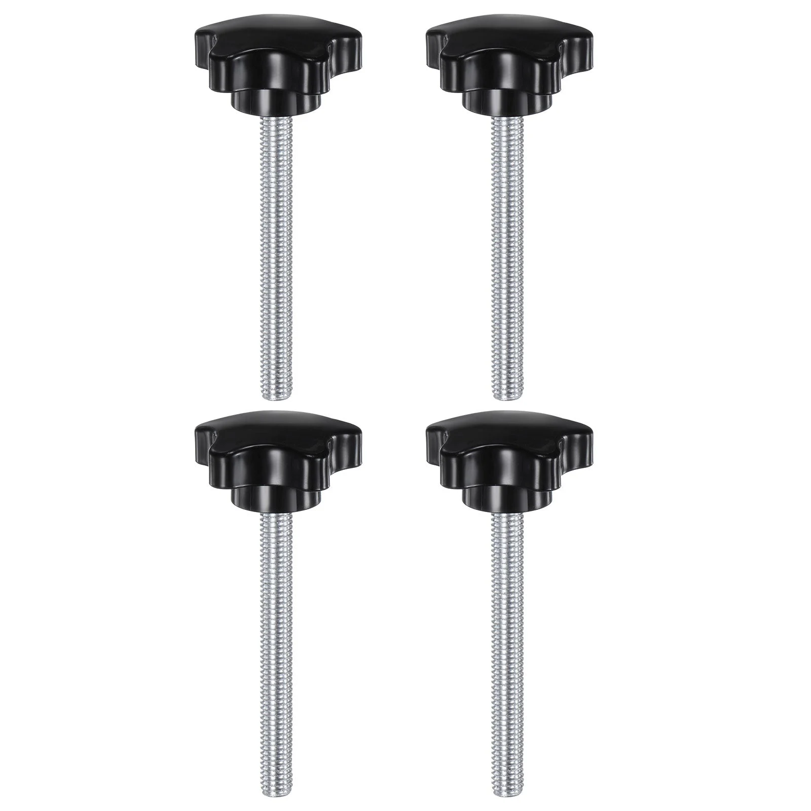 4pcs Star Clamping Knobs M8 x 80mm Metric Thread 39mm 5-Star Head Thumb Screws