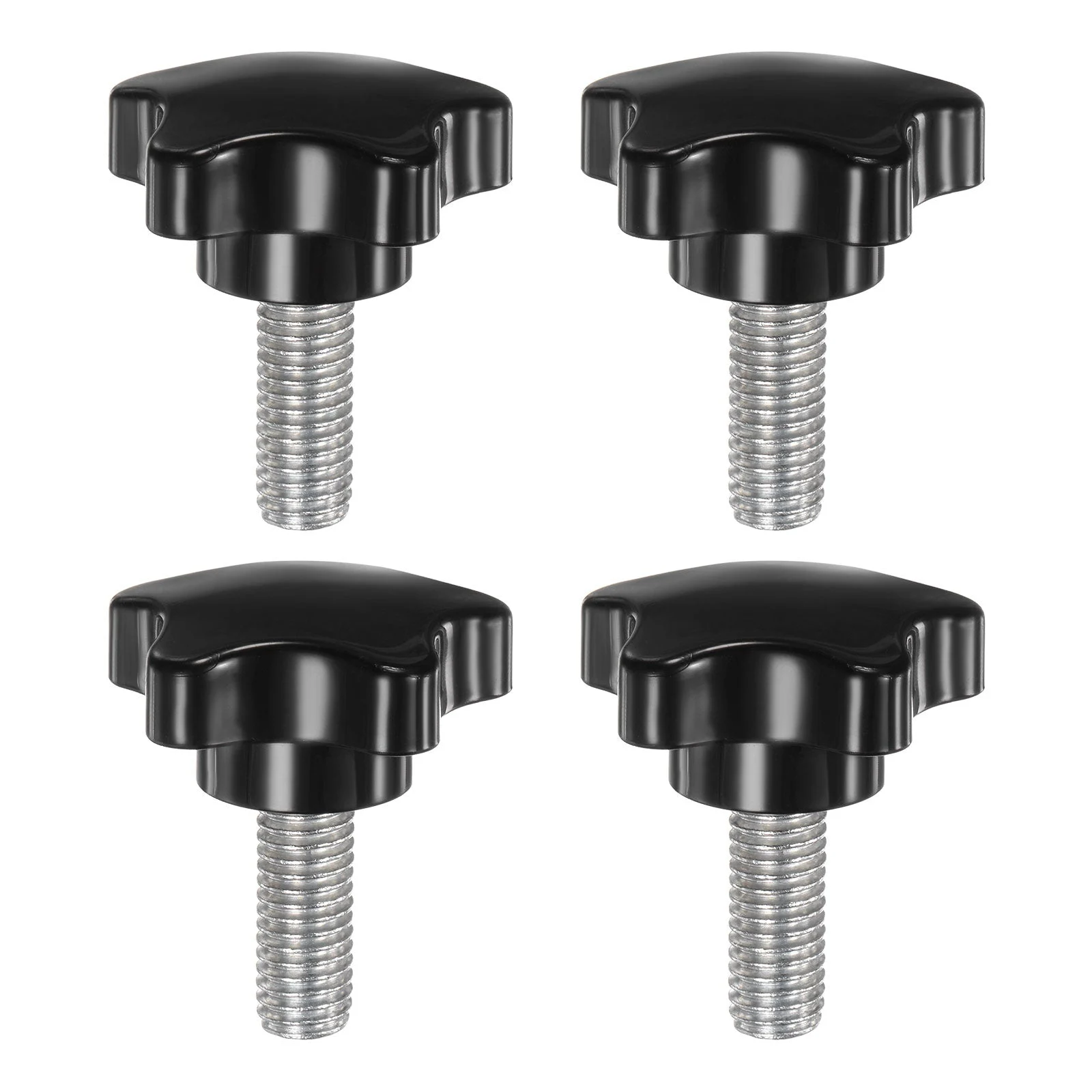 4pcs Star Clamping Knobs M10 x 25mm Metric Thread 39mm 5-Star Head Thumb Screws