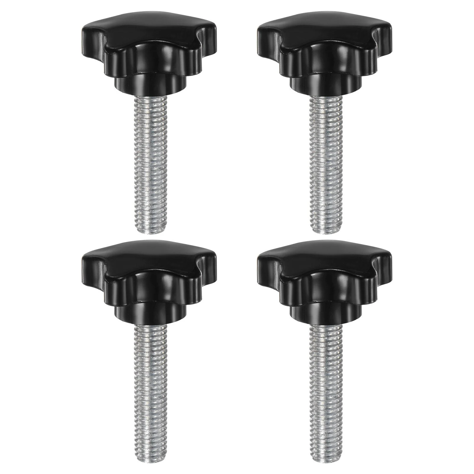 4pcs Star Clamping Knobs M10 x 45mm Metric Thread 39mm 5-Star Head Thumb Screws