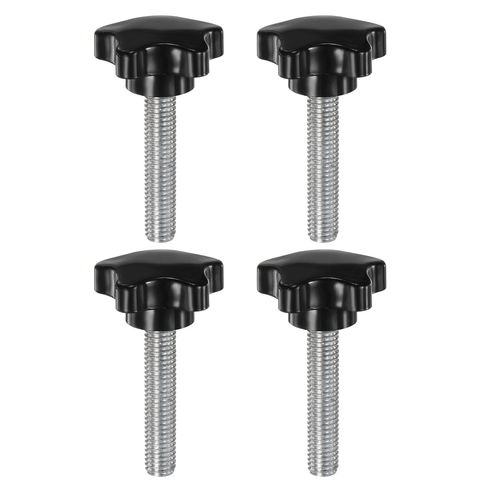 4pcs Star Clamping Knobs M10 x 50mm Metric Thread 39mm 5-Star Head Thumb Screws