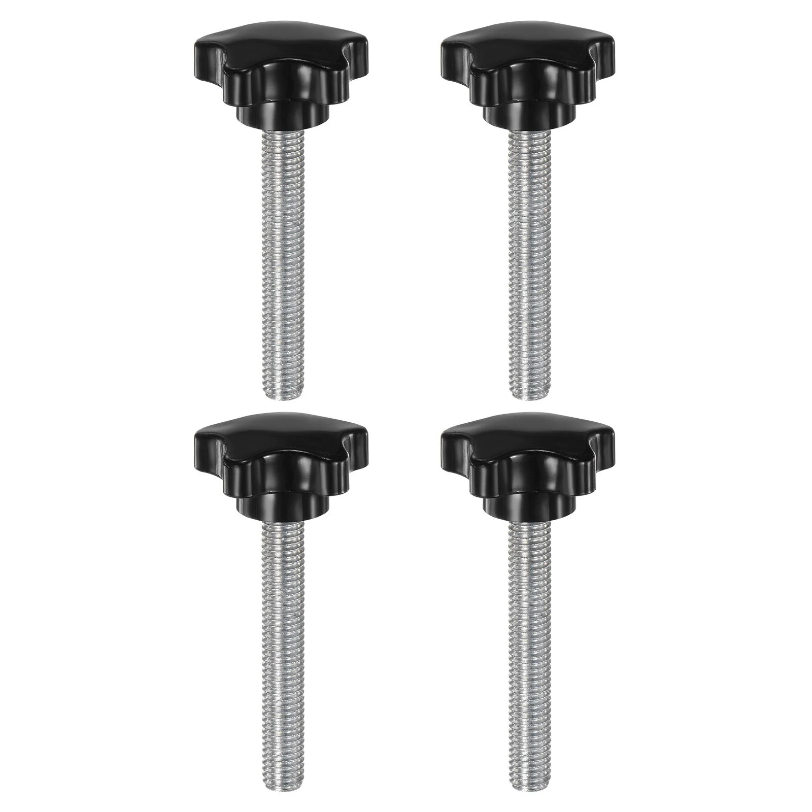 4pcs Star Clamping Knobs M10 x 70mm Metric Thread 39mm 5-Star Head Thumb Screws