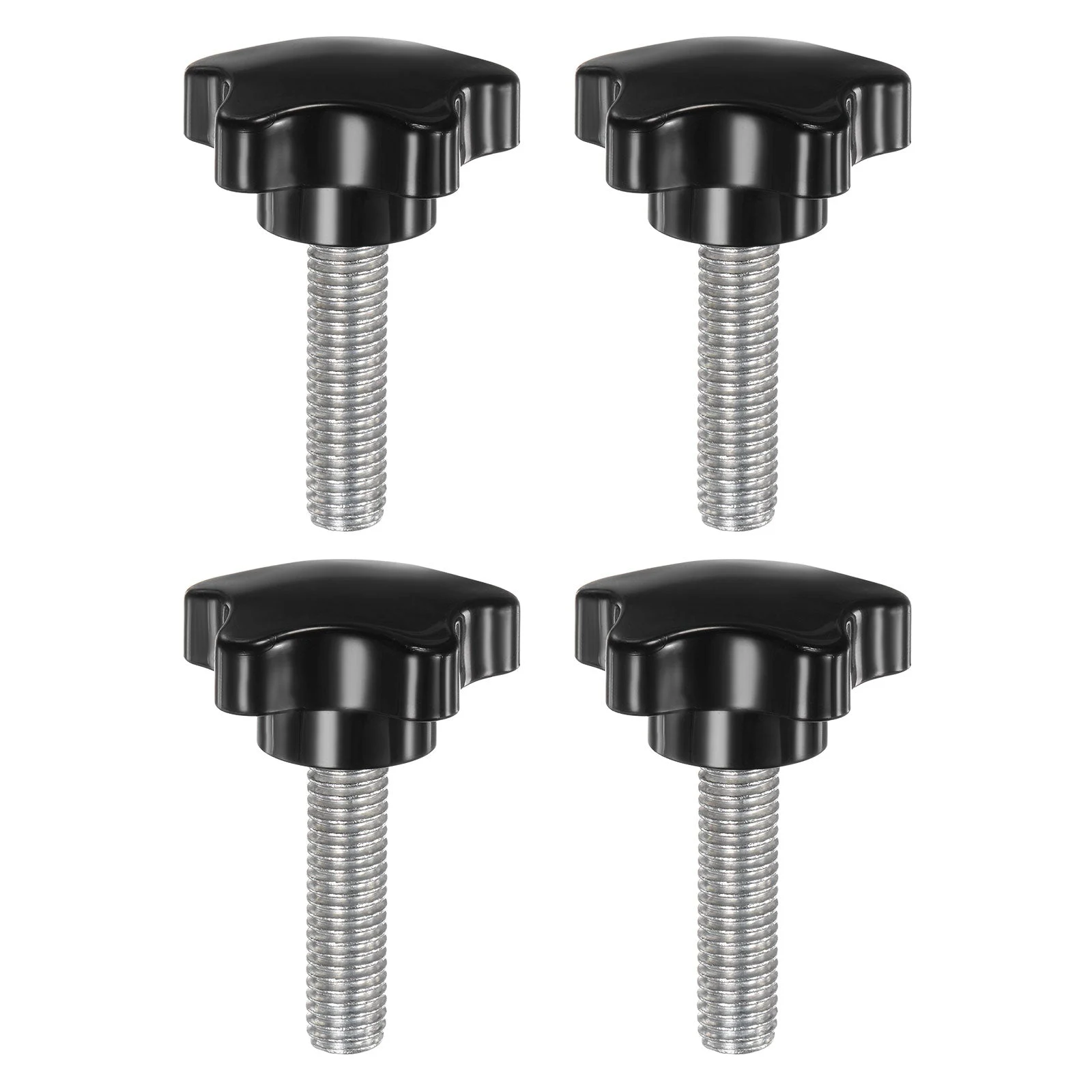 4pcs Star Clamping Knobs M10 x 40mm Metric Thread 49mm 5-Star Head Thumb Screws