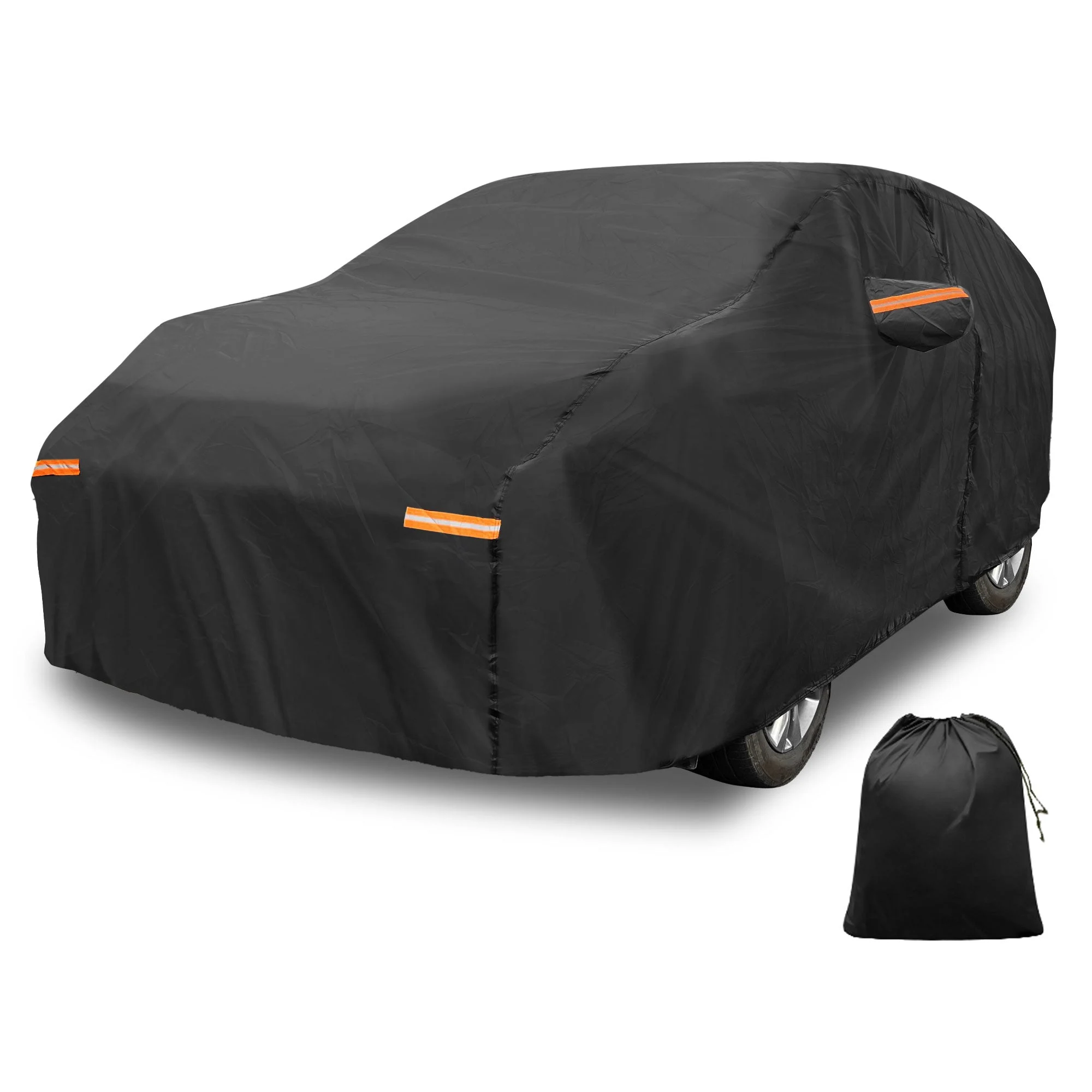 Car Cover Outdoor Waterproof Sun Rain Snow Hail Protection with Left Side Door Zipper Aluminum Film for Kia Carnival