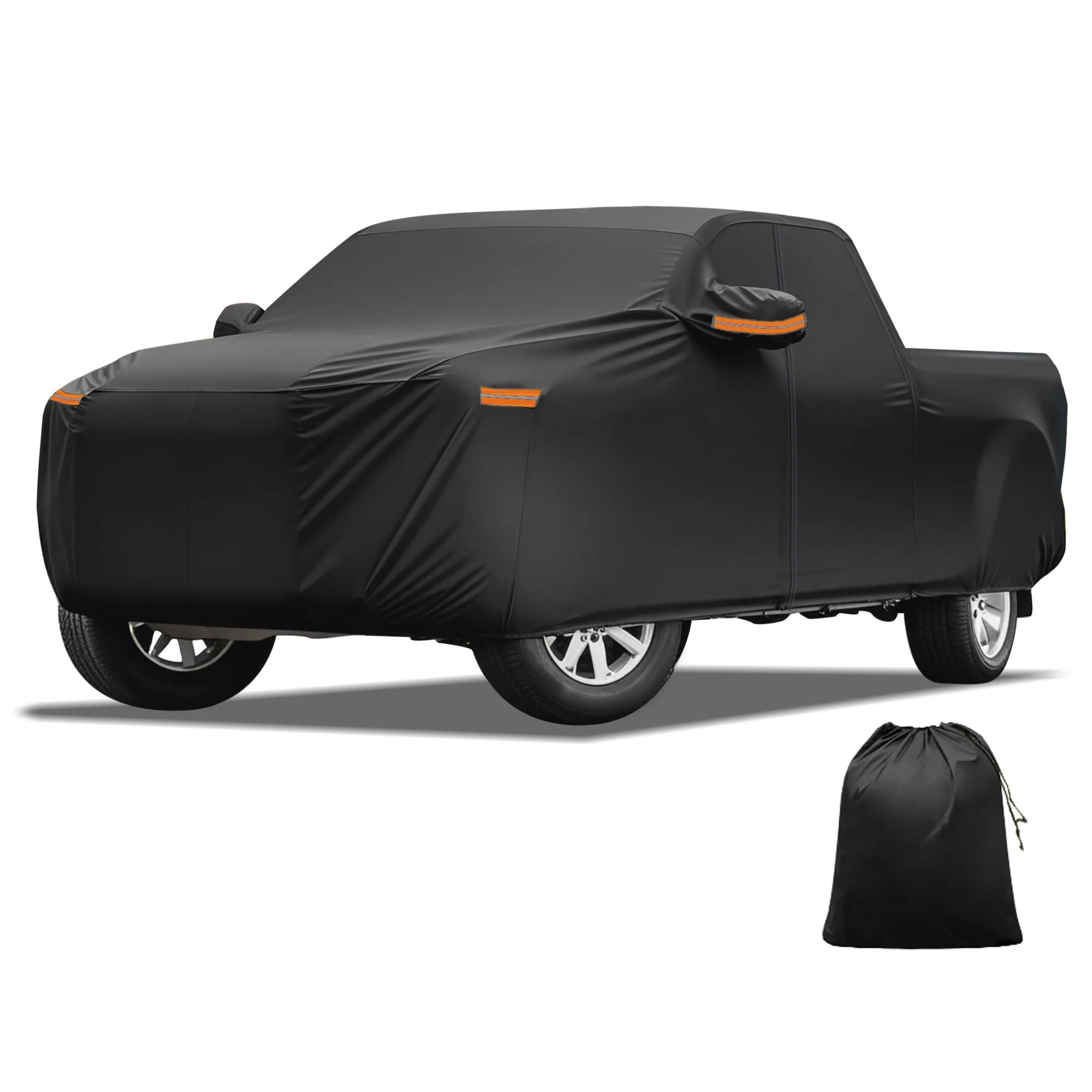 Car Cover Outdoor Waterproof Sun Rain Snow Hail Protection with Left Side Door Zipper Aluminum Film for Hyundai Santa Cruz