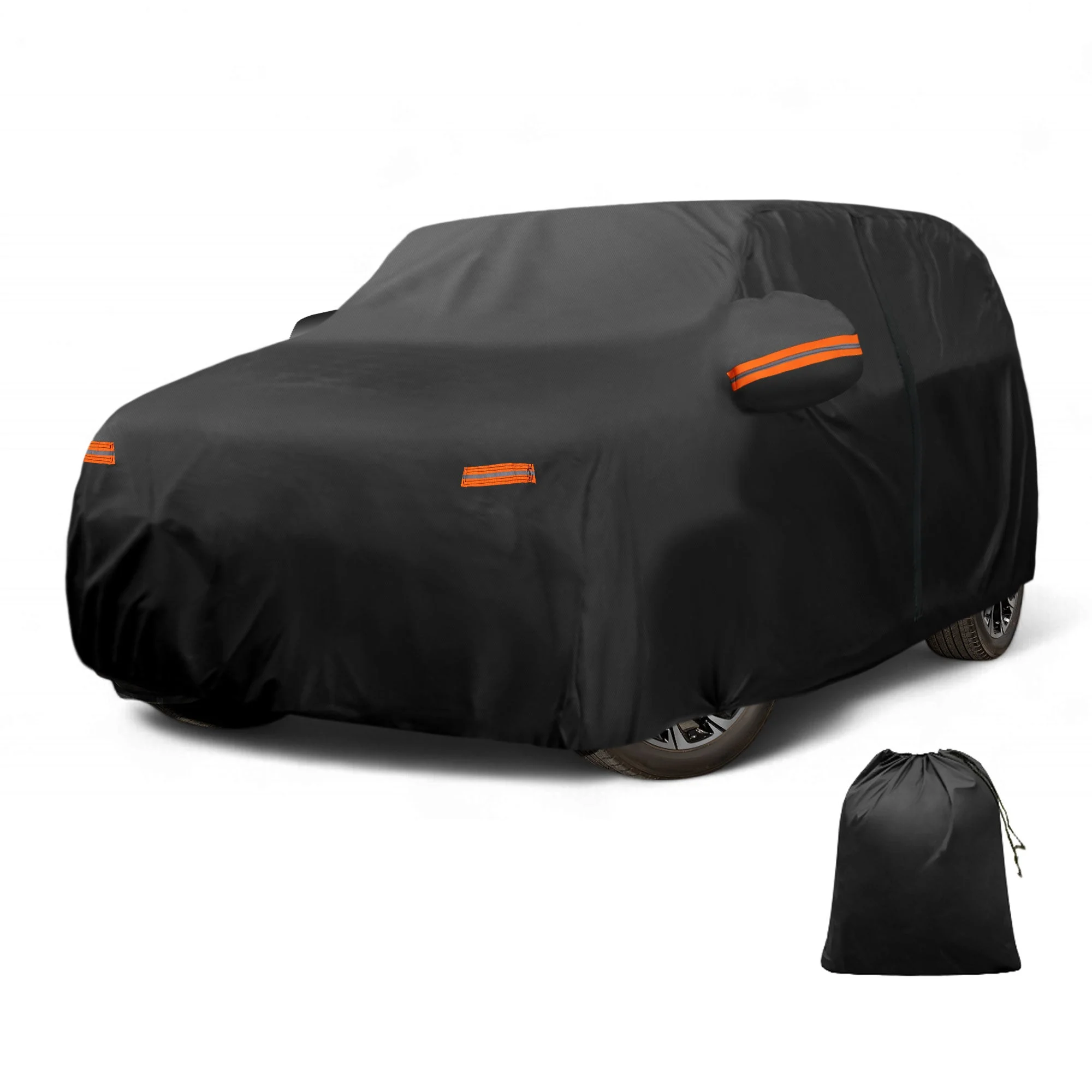 Car Cover Outdoor Waterproof Sun Rain Snow Hail Protection with Left Side Door Zipper Aluminum Film for Lincoln Nautilus