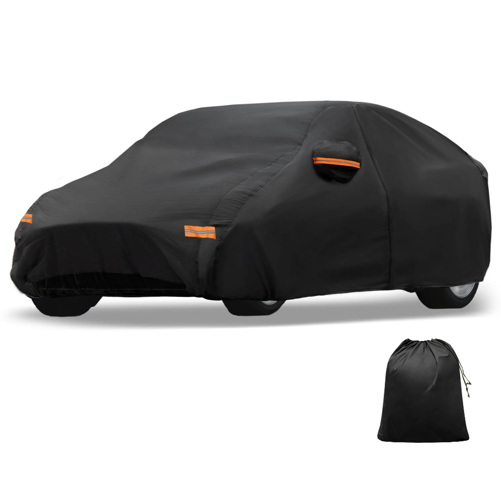Car Cover Outdoor Waterproof Sun Rain Snow Hail Protection with Left Side Door Zipper Aluminum Film for Kia EV6