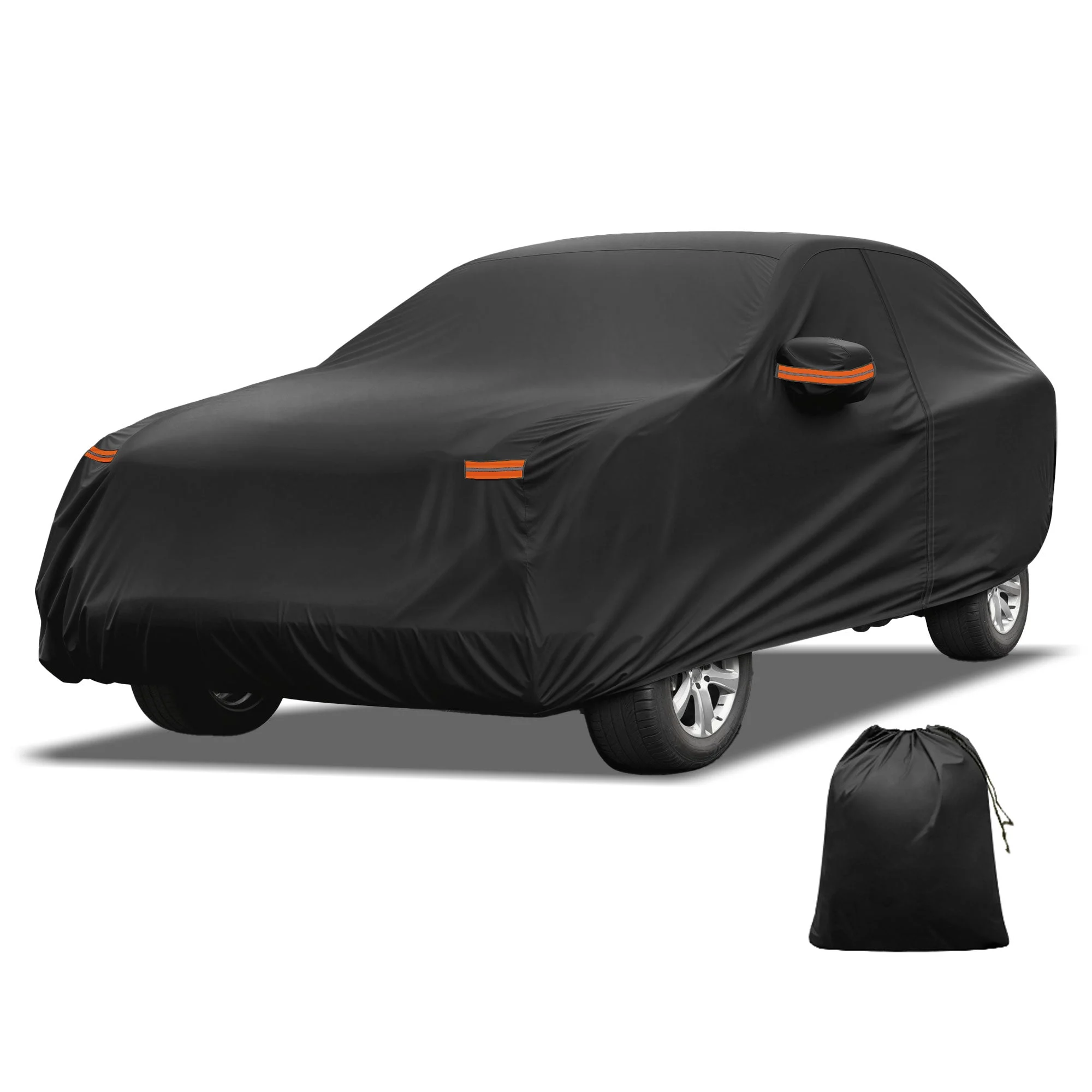 Car Cover Outdoor Waterproof Sun Rain Snow Hail Protection with Left Side Door Zipper Aluminum Film for Genesis GV70