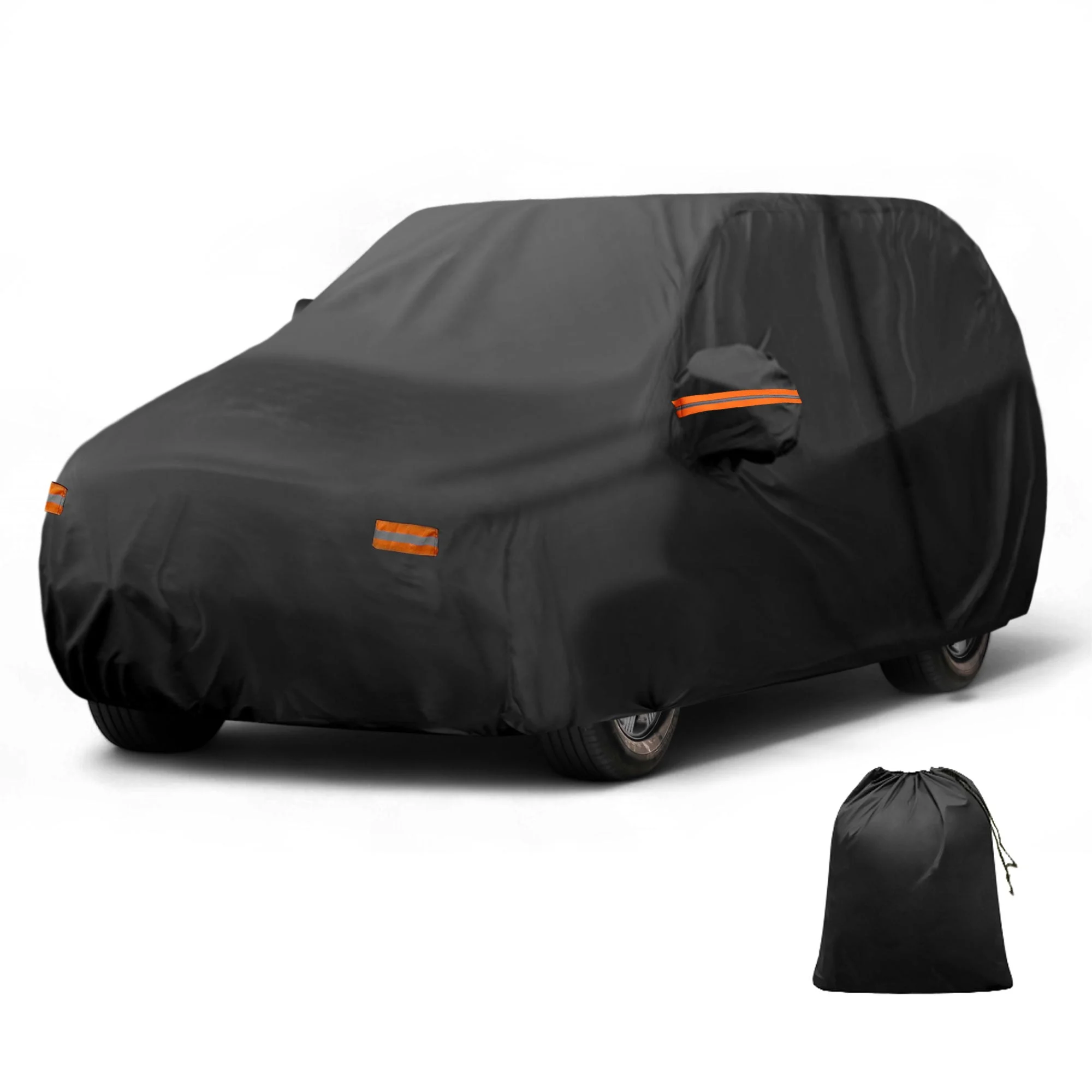 Car Cover Outdoor Waterproof Sun Rain Snow Hail Protection with Left Side Door Zipper Aluminum Film for Lincoln Aviator