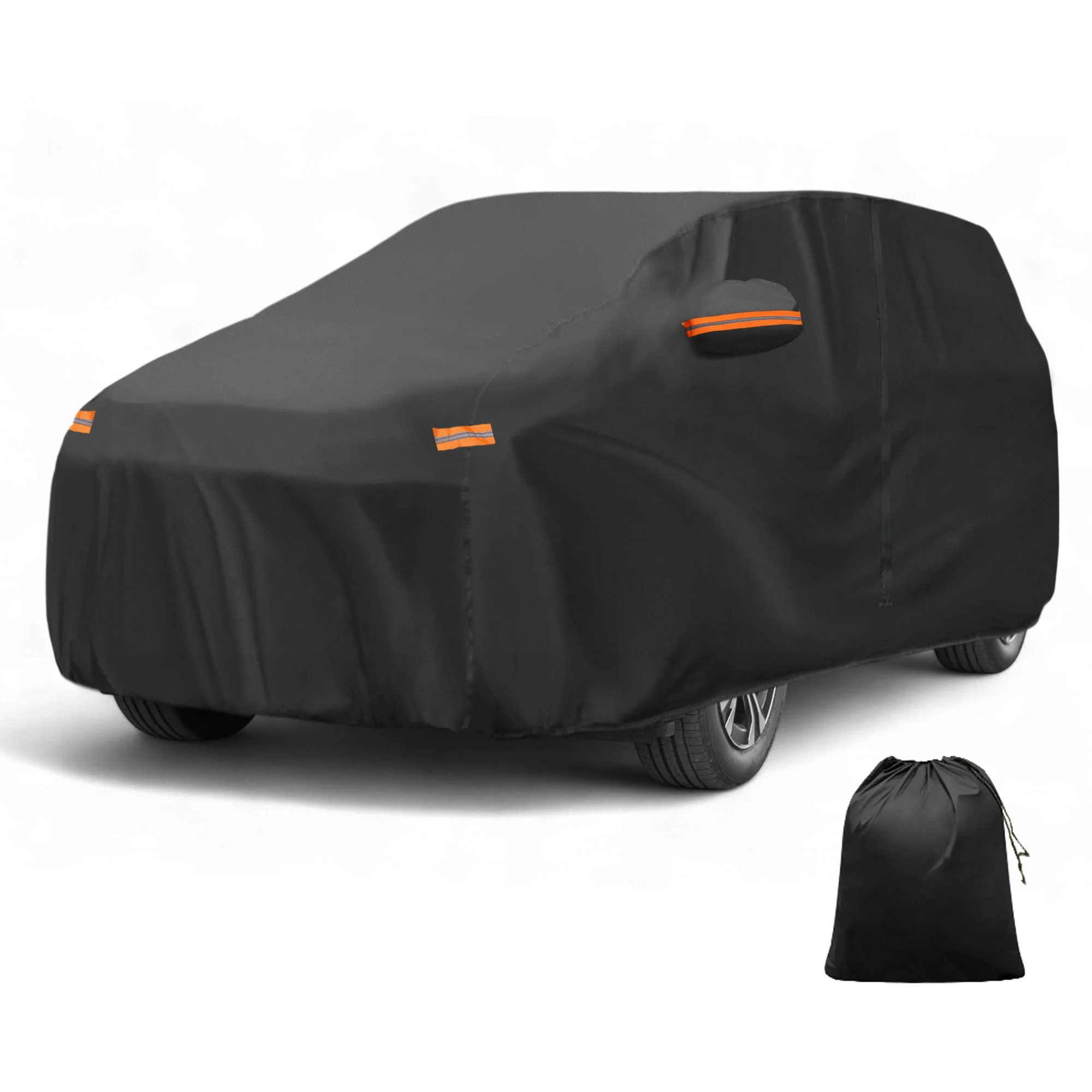 Car Cover Outdoor Waterproof Sun Rain Snow Hail Protection with Left Side Door Zipper Aluminum Film for Toyota BZ4X