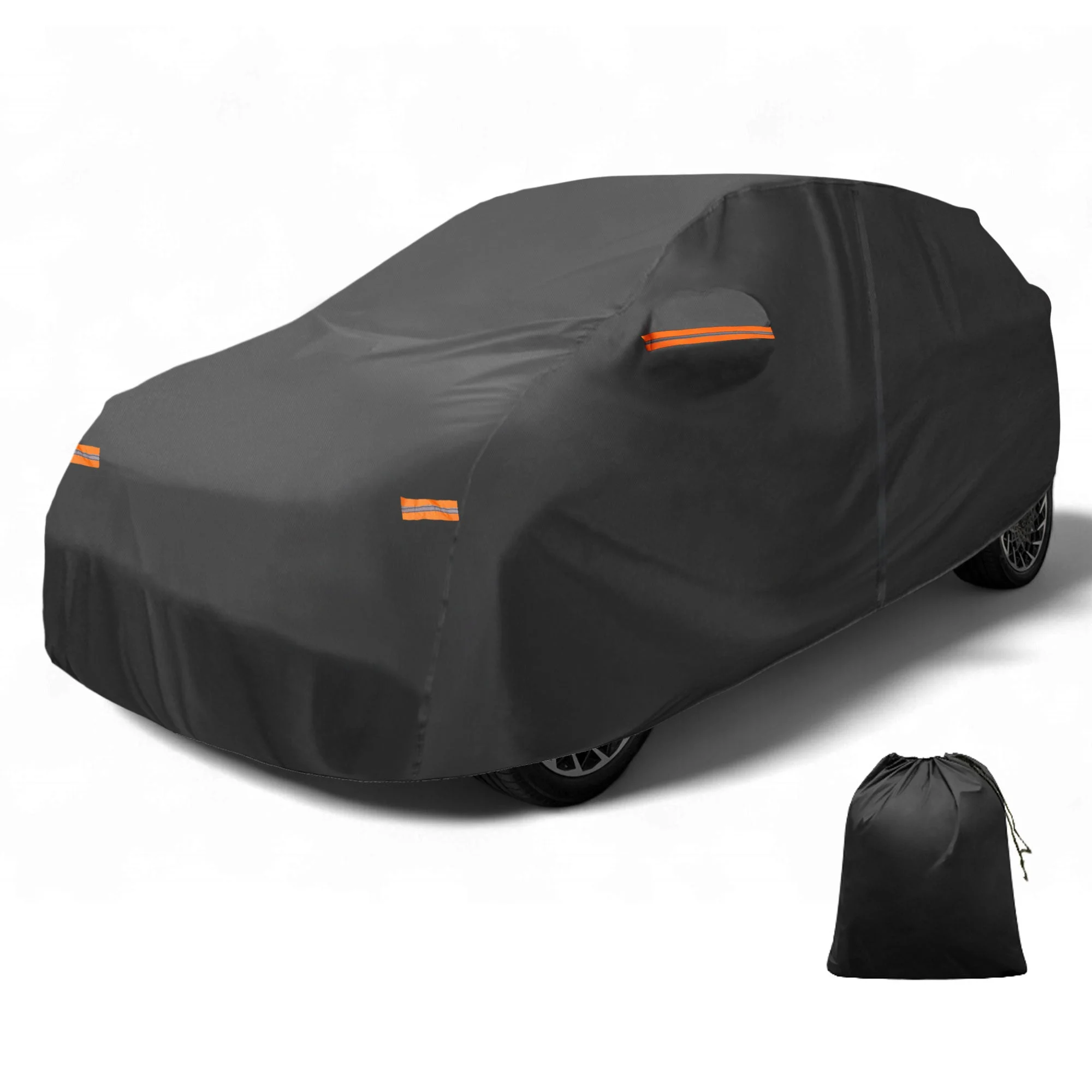 Car Cover Outdoor Waterproof Sun Rain Snow Hail Protection with Left Side Door Zipper Aluminum Film for Hyundai Ioniq 6