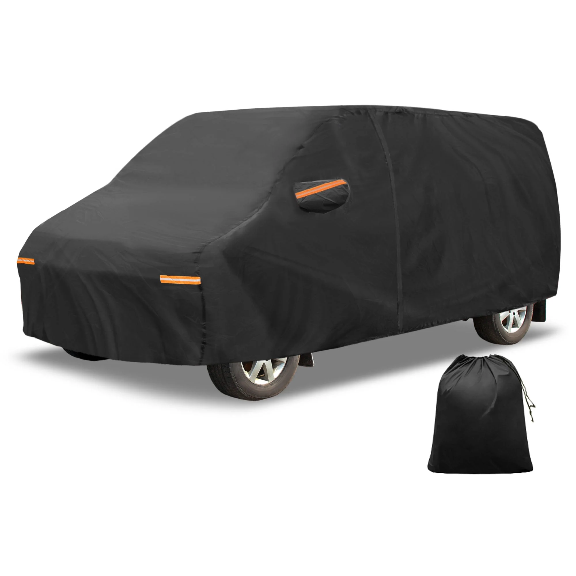Car Cover Outdoor Waterproof Sun Rain Snow Hail Protection with Left Side Door Zipper Aluminum Film for Ford Transit Connect