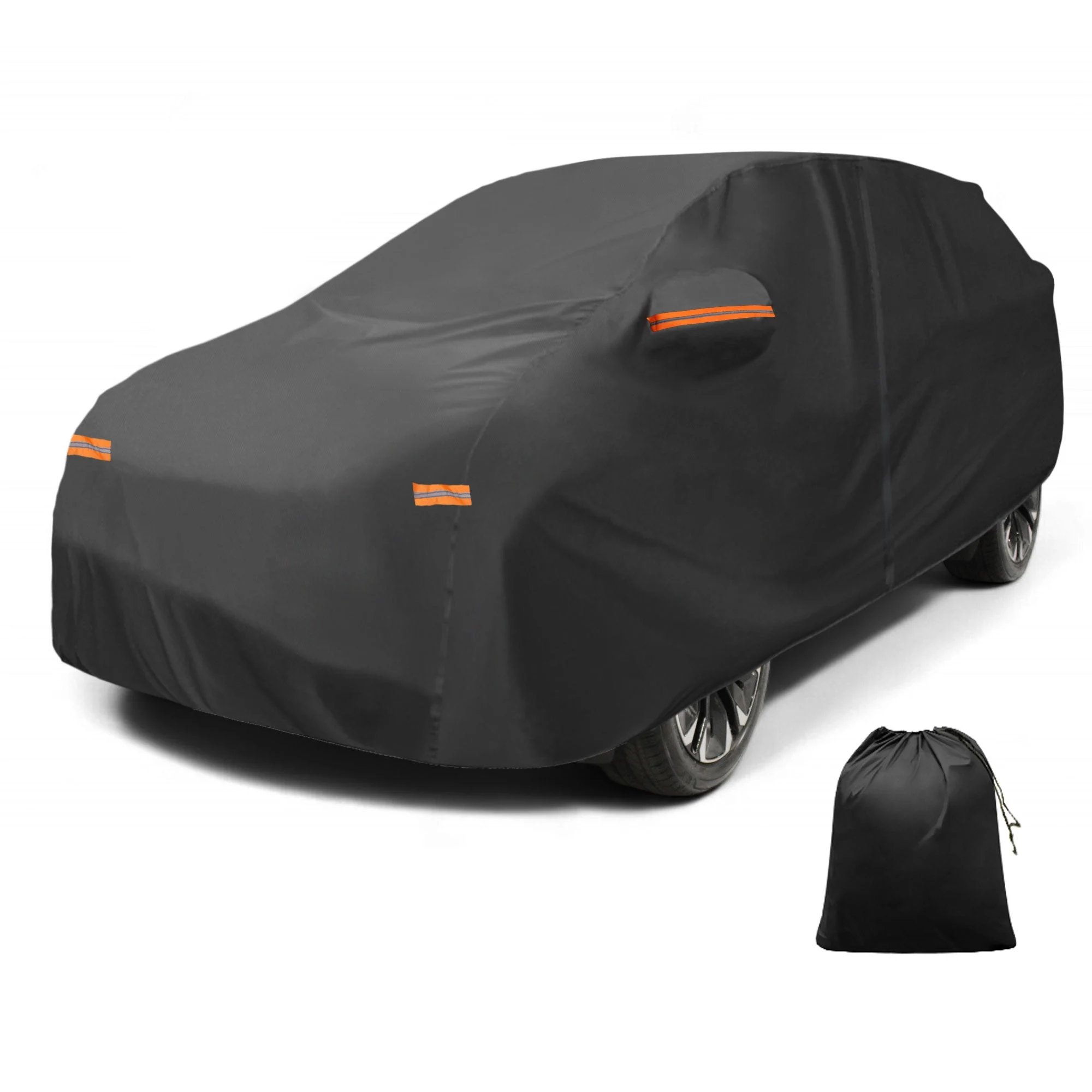 Car Cover Outdoor Waterproof Sun Rain Snow Hail Protection with Left Side Door Zipper Aluminum Film for Honda Prologue