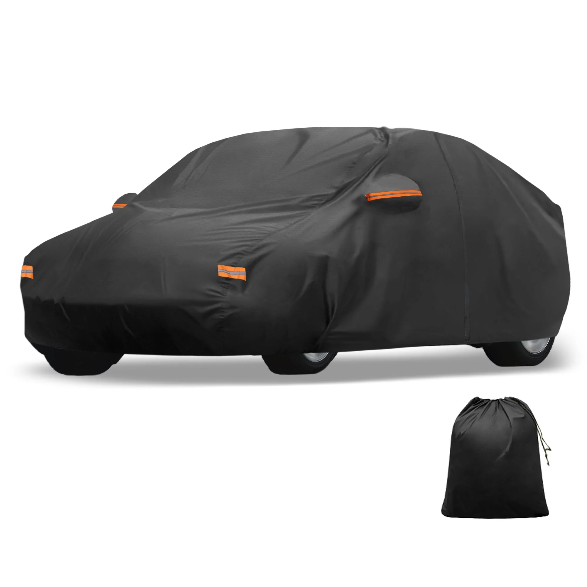 Car Cover Outdoor Waterproof Sun Rain Snow Hail Protection with Left Side Door Zipper Aluminum Film for Genesis GV60