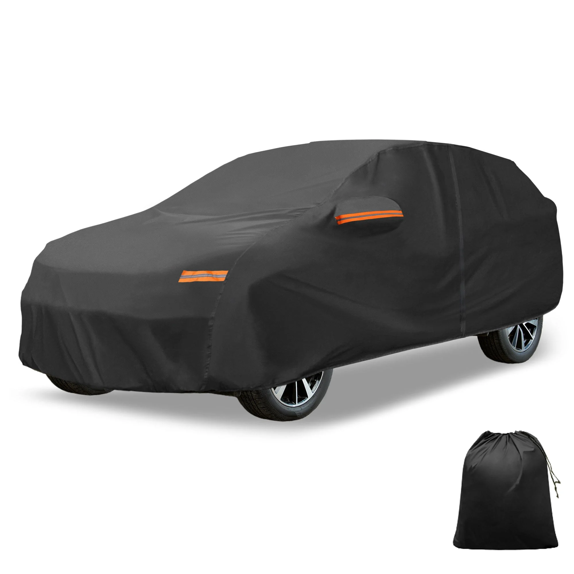 Car Cover Outdoor Waterproof Sun Rain Snow Hail Protection with Left Side Door Zipper Aluminum Film for Mazda CX-70