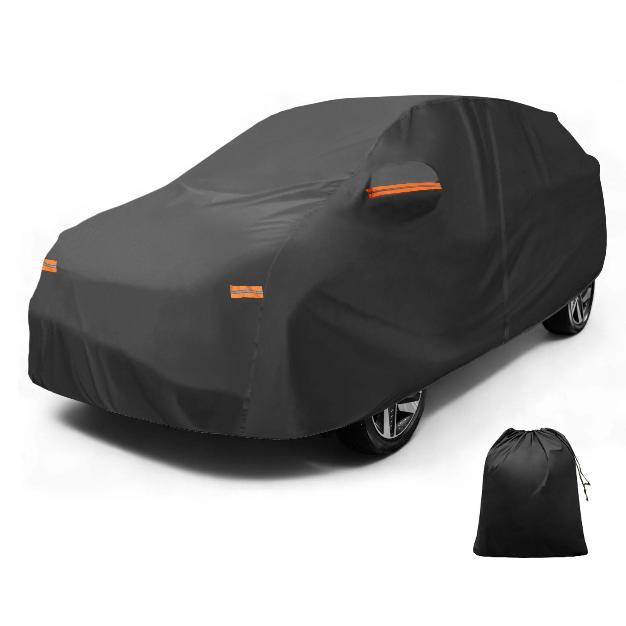 Car Cover Outdoor Waterproof Sun Rain Snow Hail Protection with Left Side Door Zipper Aluminum Film for Hyundai Nexo