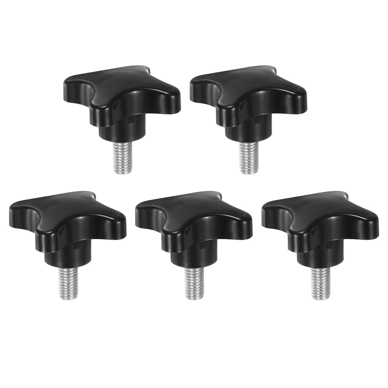 5pcs Star Knob M10 x 16mm Metric Threaded Stud 60mm 4-Point Head Clamping Screws