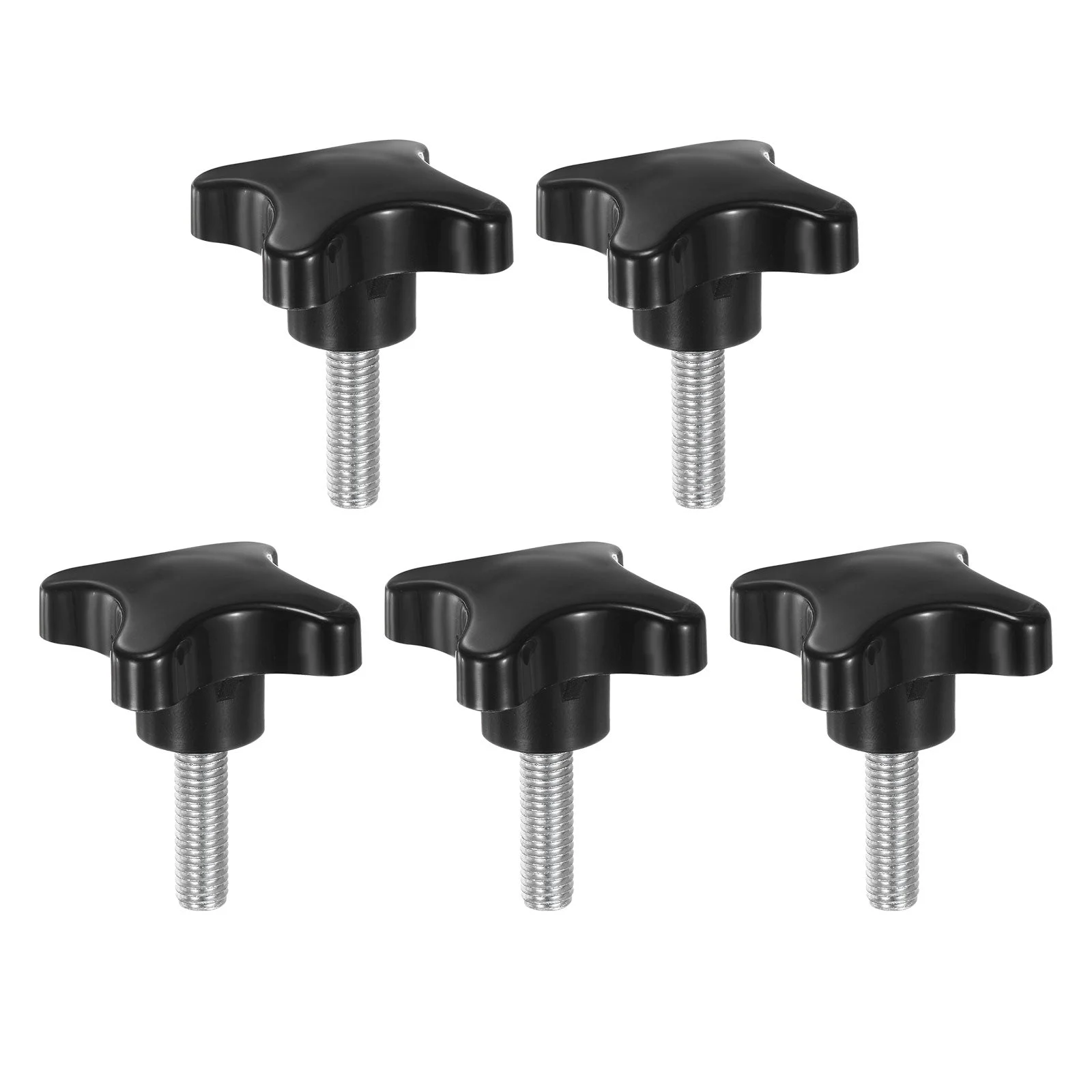 5pcs Star Knob M10 x 30mm Metric Threaded Stud 60mm 4-Point Head Clamping Screws