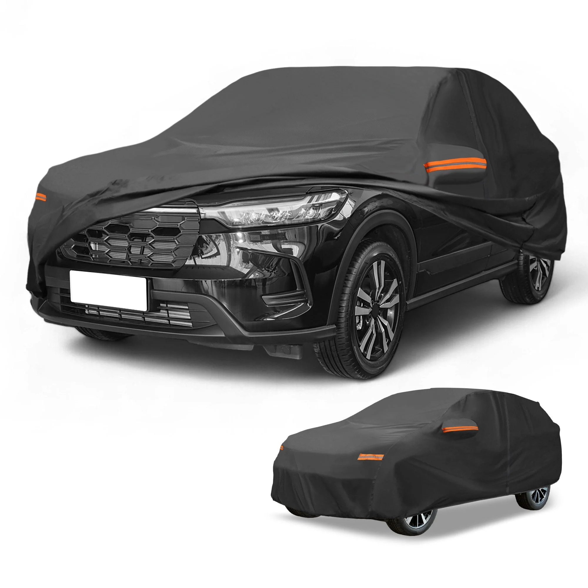Car Cover All Weather for Honda HR-V Black 190T-PU with Left Zipper