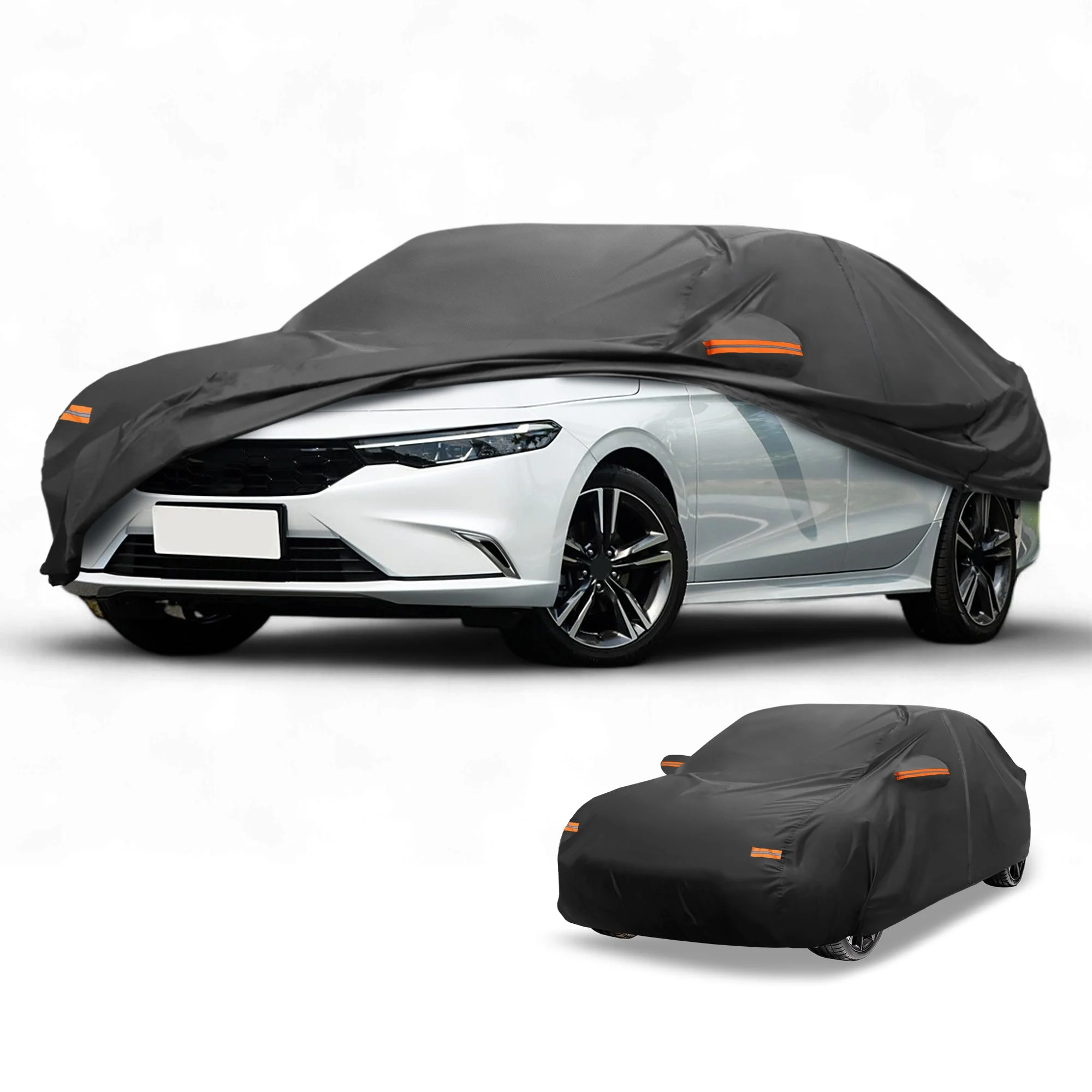 Car Cover All Weather for Acura Integra Black 190T-PU with Left Zipper