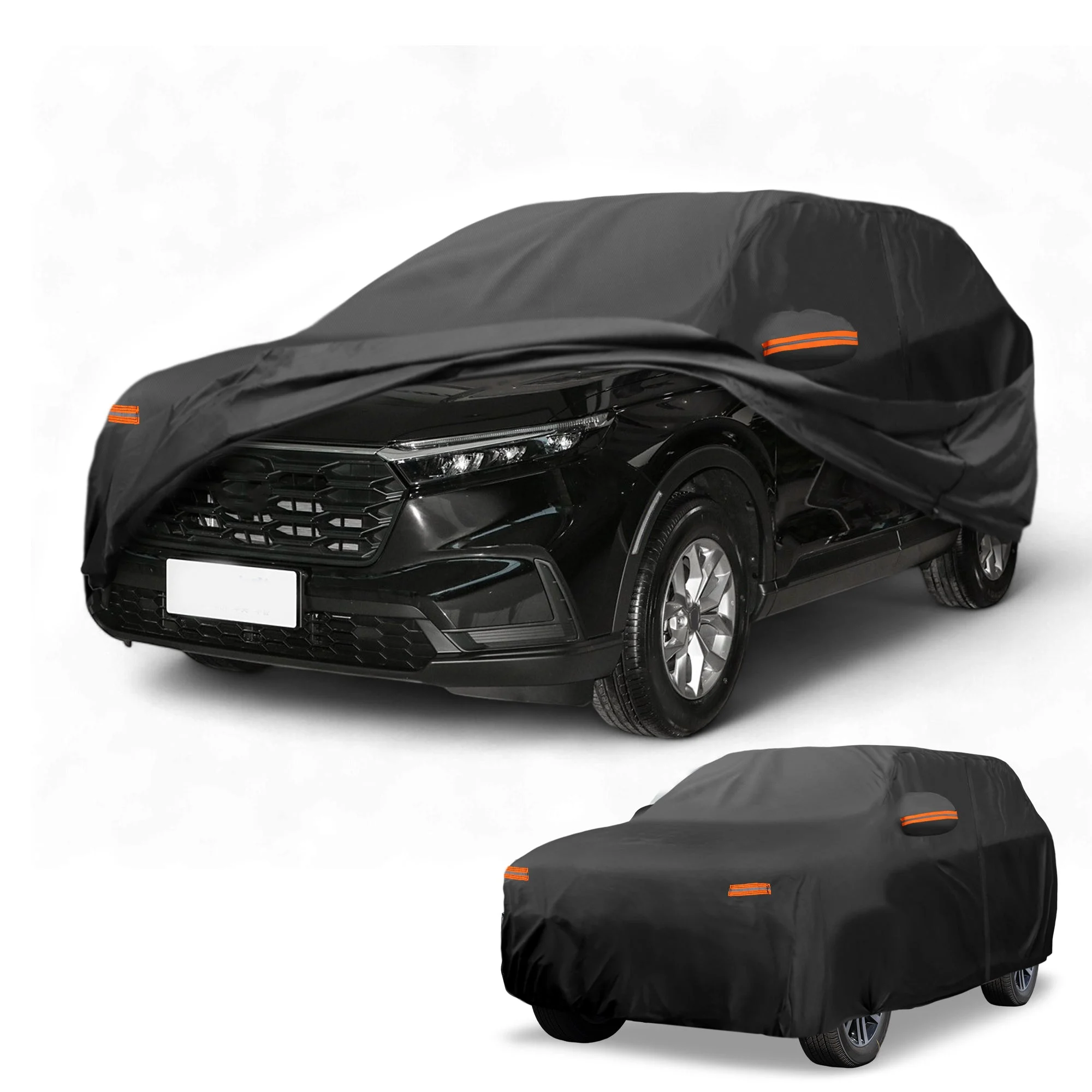 Car Cover All Weather for Honda CR-V Black 210T with Left Zipper