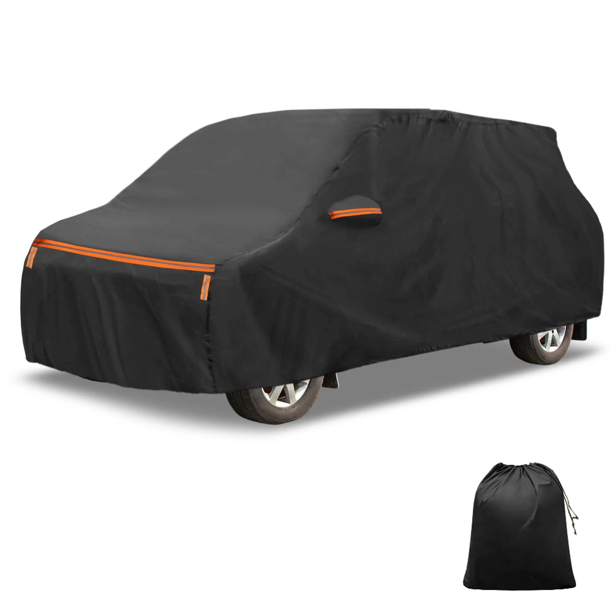 Car Cover for Toyota Alphard - Aluminum Film Cotton All-Weather Waterproof Windproof Protection W/ Right Zipper (Outdoor Full Coverage)