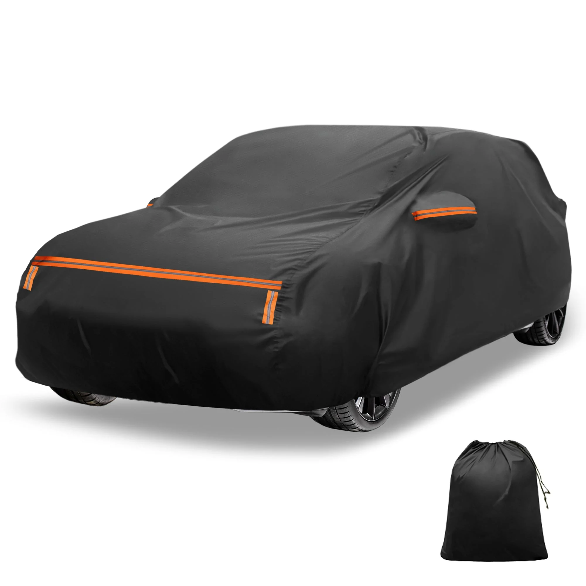 Waterproof Aluminum Film Cotton Car Cover for Toyota Passo with Zipper