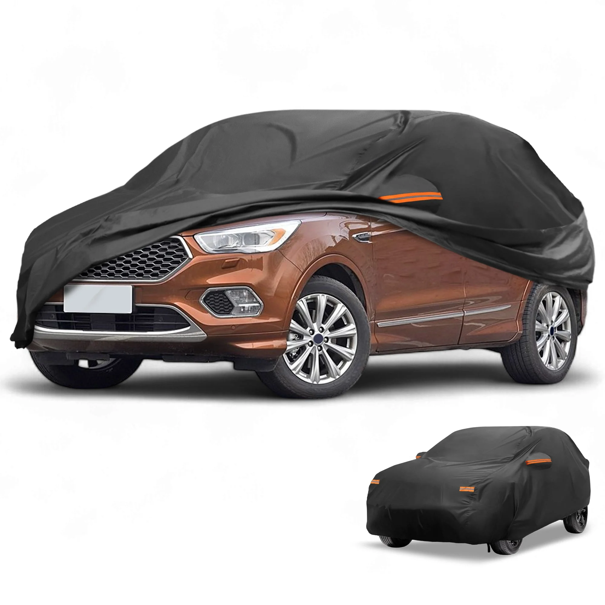 Car Cover Waterproof All Weather for Ford Kuga 2013-2023 Black 190T-PU