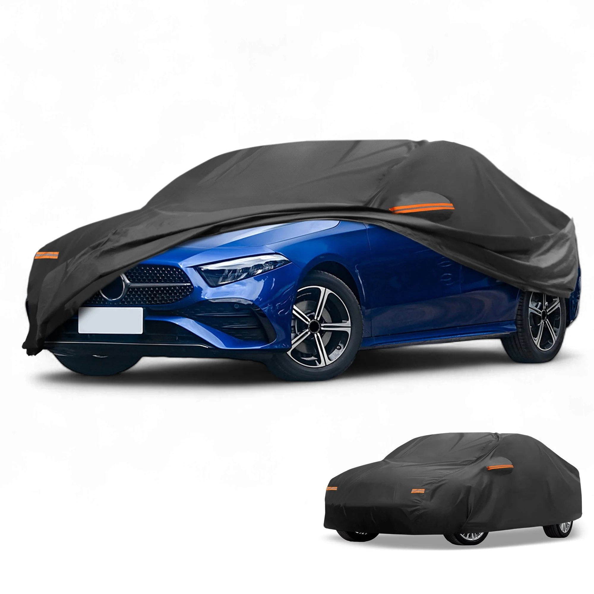 Car Cover Waterproof All Weather for Mercedes-Benz A Class Sedan Black 190T-PU