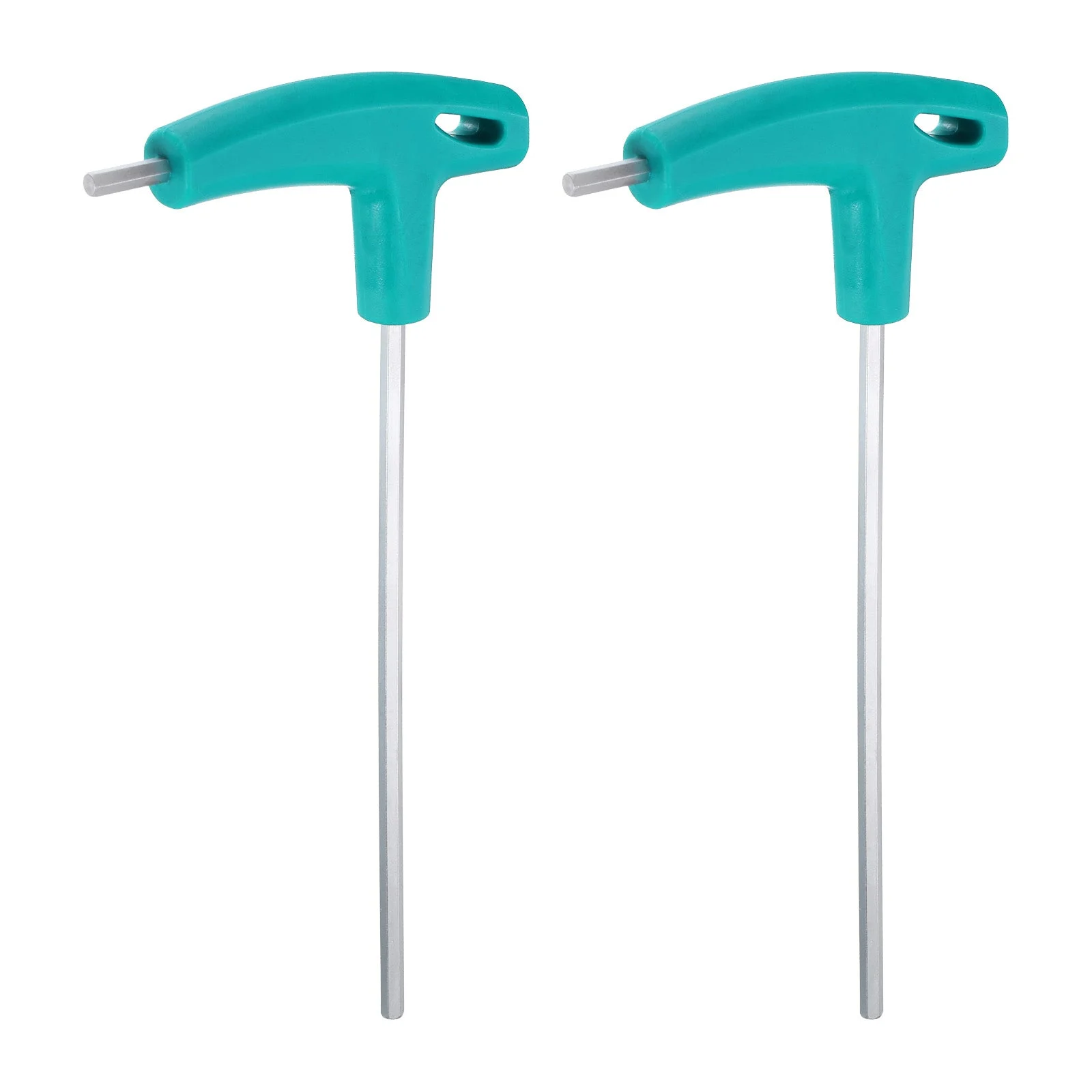 2pcs T-Handle Hex Key Wrench 4mm CR-V T-Key Inner Hexagon Spanner, Blue