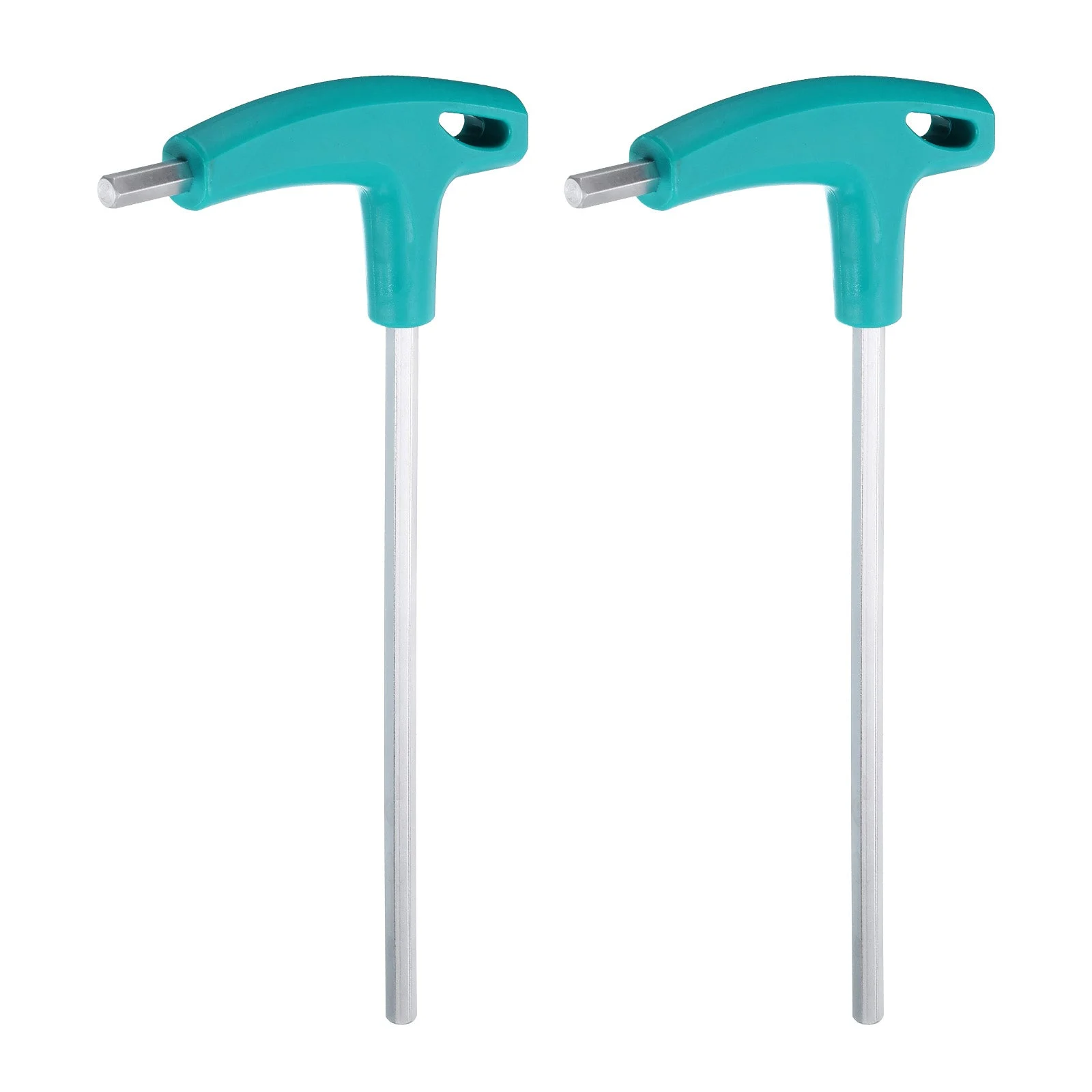 2pcs T-Handle Hex Key Wrench 6mm CR-V T-Key Inner Hexagon Spanner, Blue