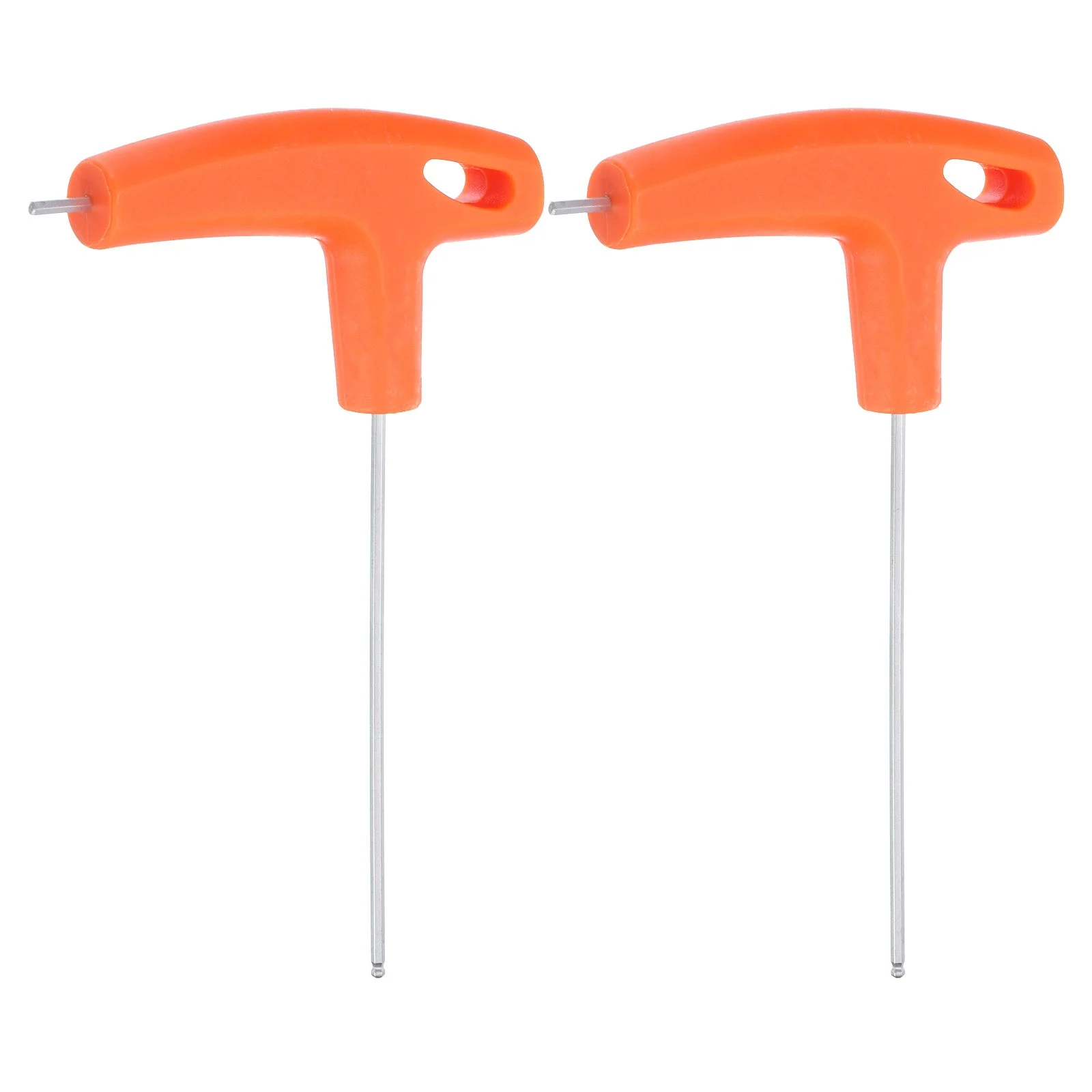 2pcs T-Handle Ball End Hex Key Wrench 2mm T-Key Inner Hexagon Spanner, Orange
