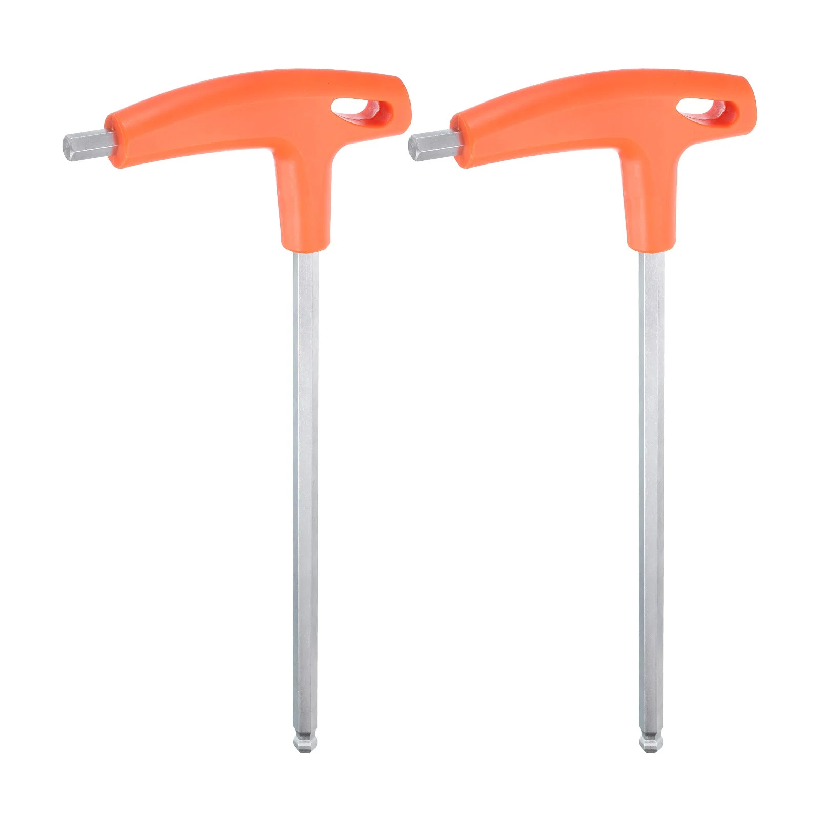 2pcs T-Handle Ball End Hex Key Wrench 8mm T-Key Inner Hexagon Spanner, Orange