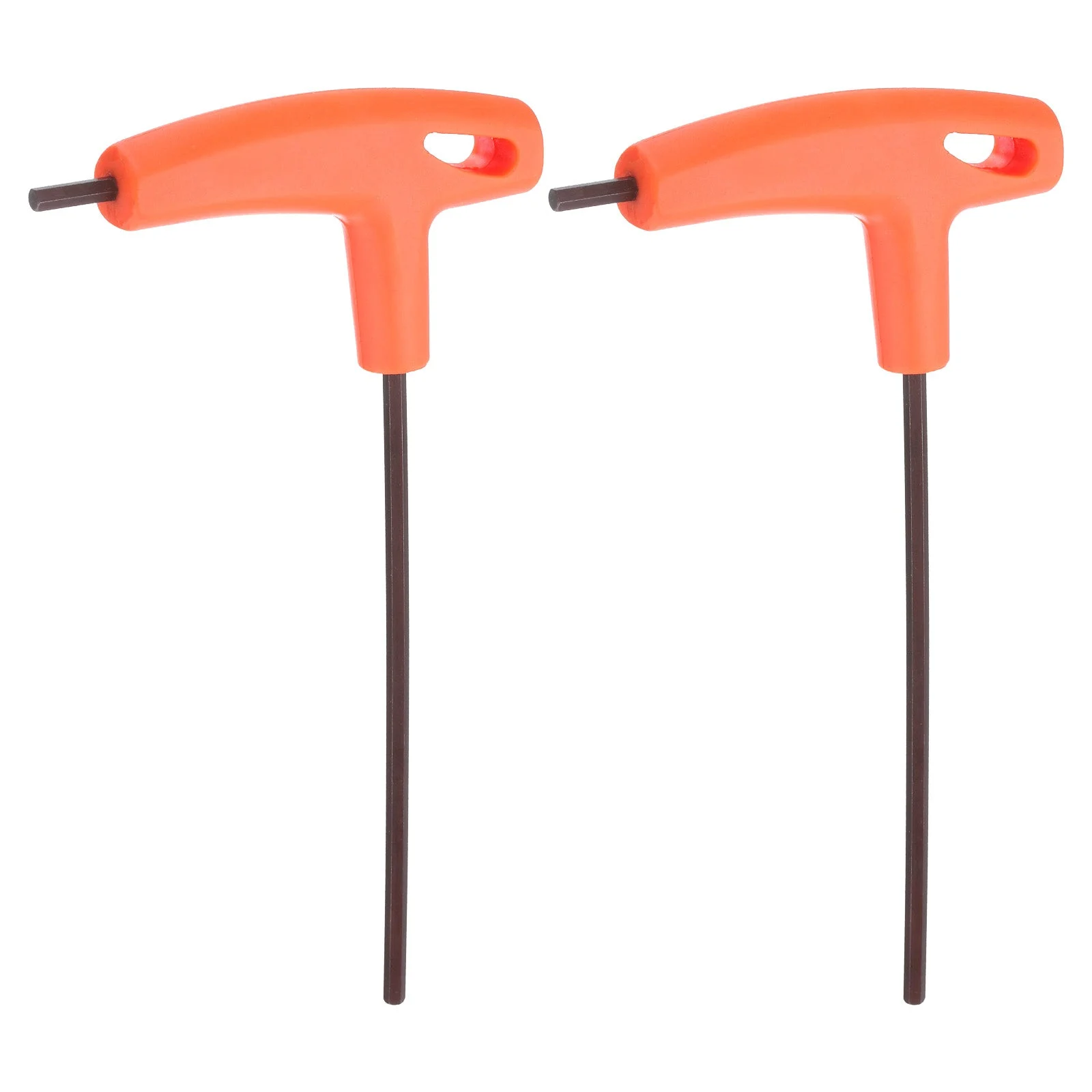 2pcs T-Handle Hex Key Wrench 4mm S2 Steel T-Key Inner Hexagon Spanner, Orange