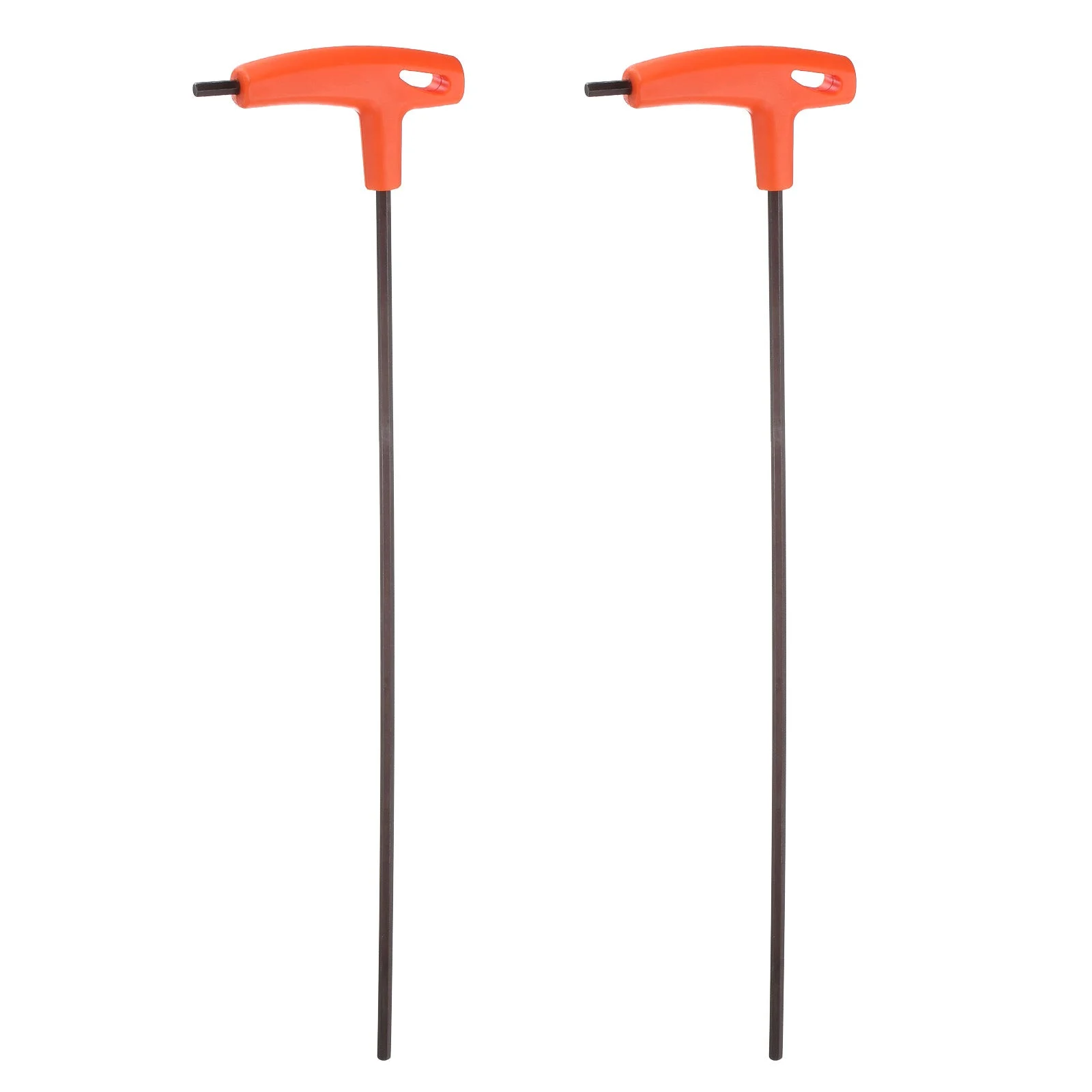 2pcs T-Handle Hex Key Wrench 5mm Extra Long Arm T-Key Hexagon Spanner, Orange