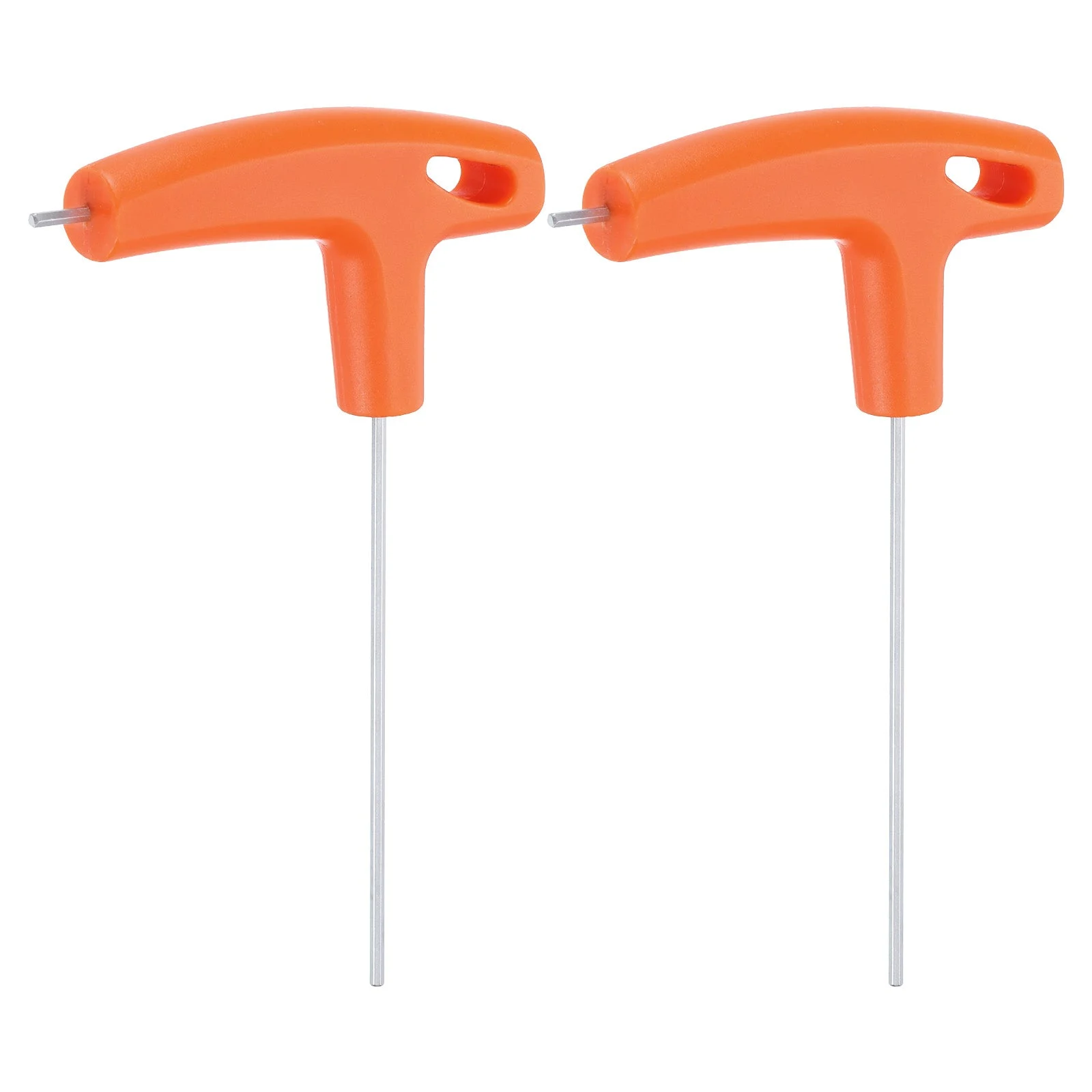 2pcs T-Handle Hex Key Wrench 2mm CR-V T-Key Inner Hexagon Spanner, Orange