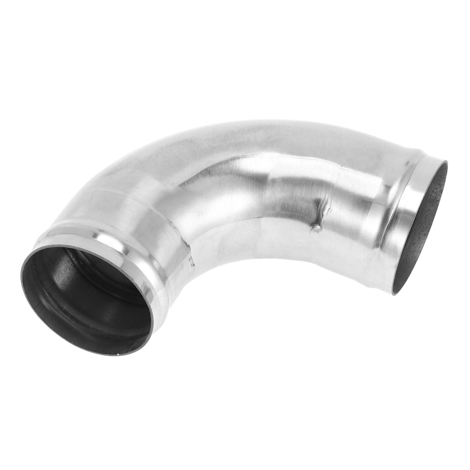 90 Degree Mandrel Exhaust Tube with Bead Roll DIY Custom 2" OD 3.94" Length