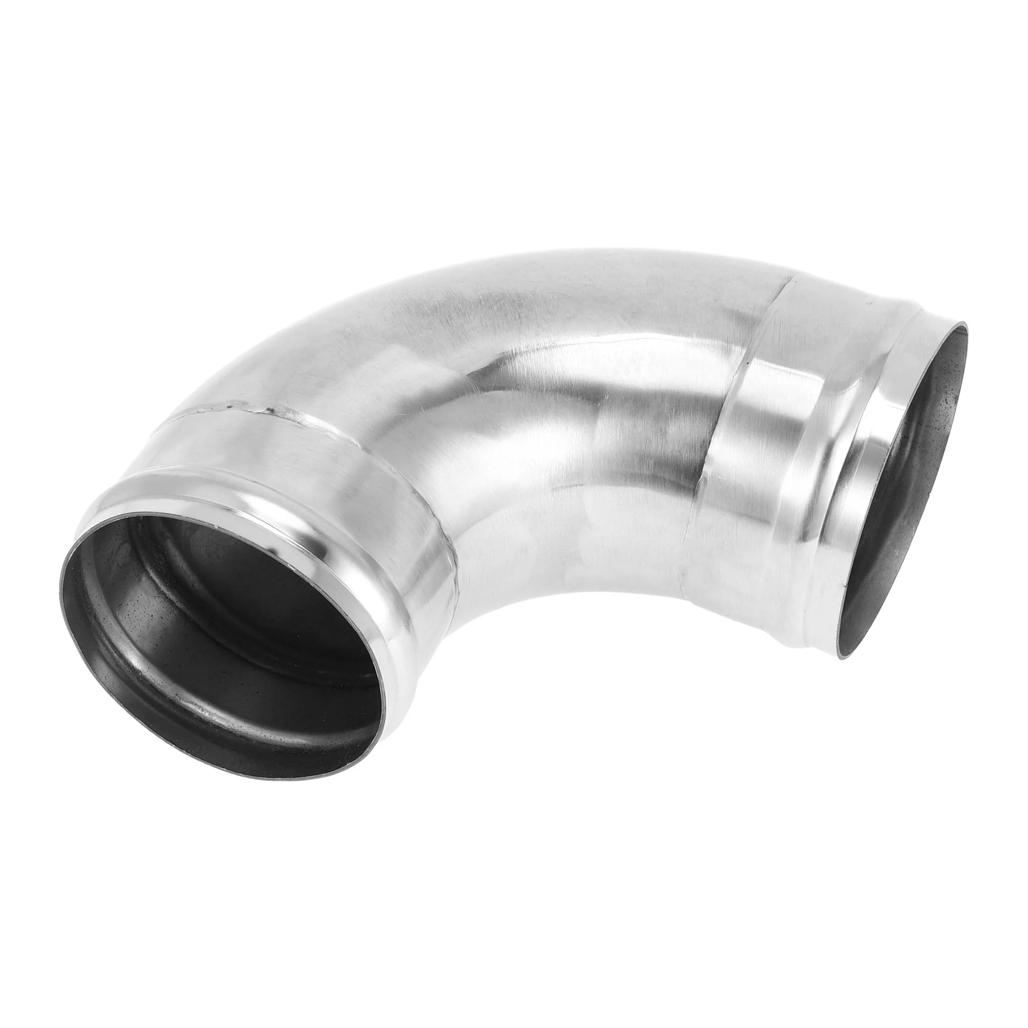 90 Degree Mandrel Exhaust Tube with Bead Roll DIY Custom 2.75" OD 3.94" Length