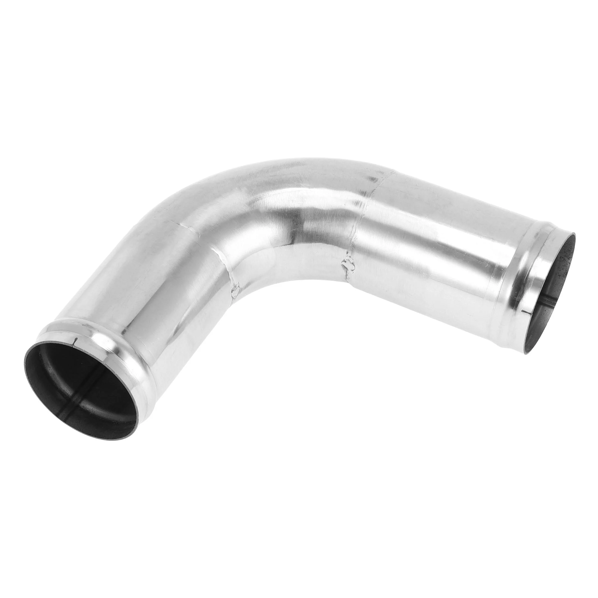 90 Degree Mandrel Exhaust Tube with Bead Roll DIY Custom 2.5" OD 5.91" Length