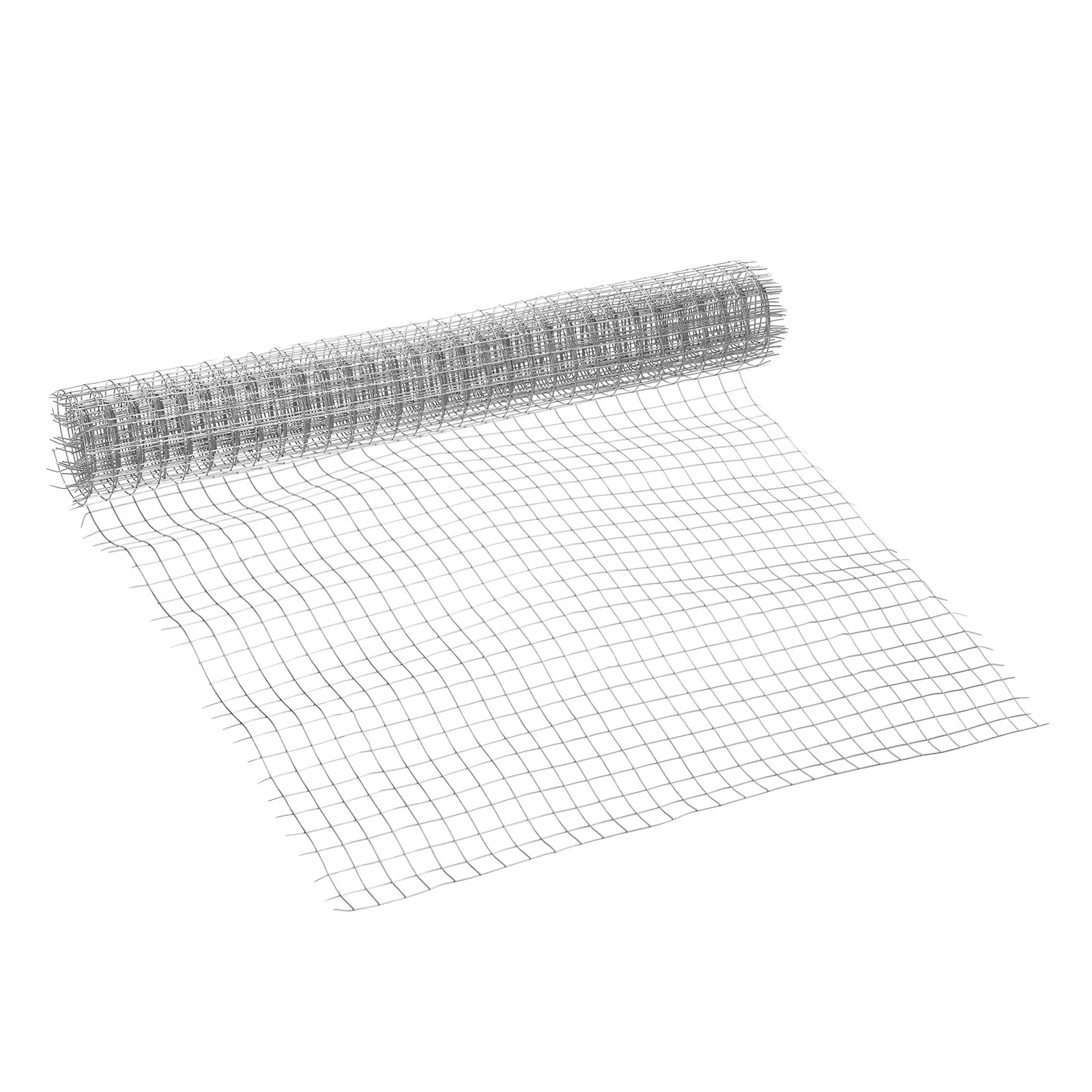 15.8"x3.3ft Welded Cage Wire Mesh Roll, 1/2"(12mm) 18 Gauge Mesh Screen