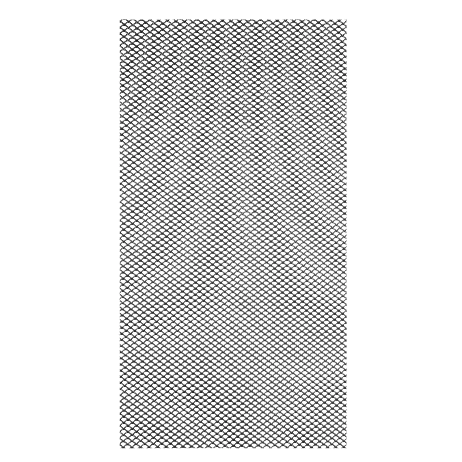 40"L x 13"W Universal Car Grill Mesh, 5x8mm Diamond Hole, Black