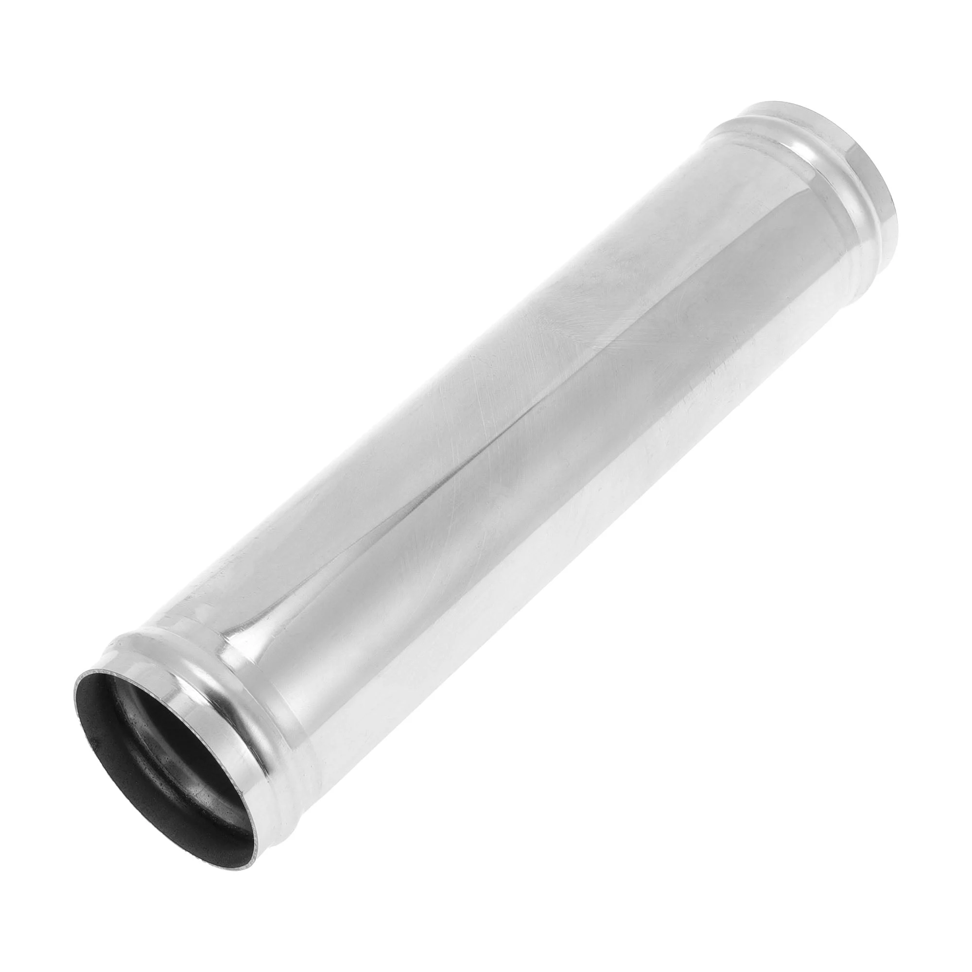 Straight Exhaust Pipe Tube W/ Bead Roll 2.25" OD 10" Length T304 Stainless Steel